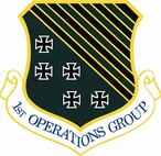 1st Operations Group shield (color) provided by 1st FW Public Affairs office.