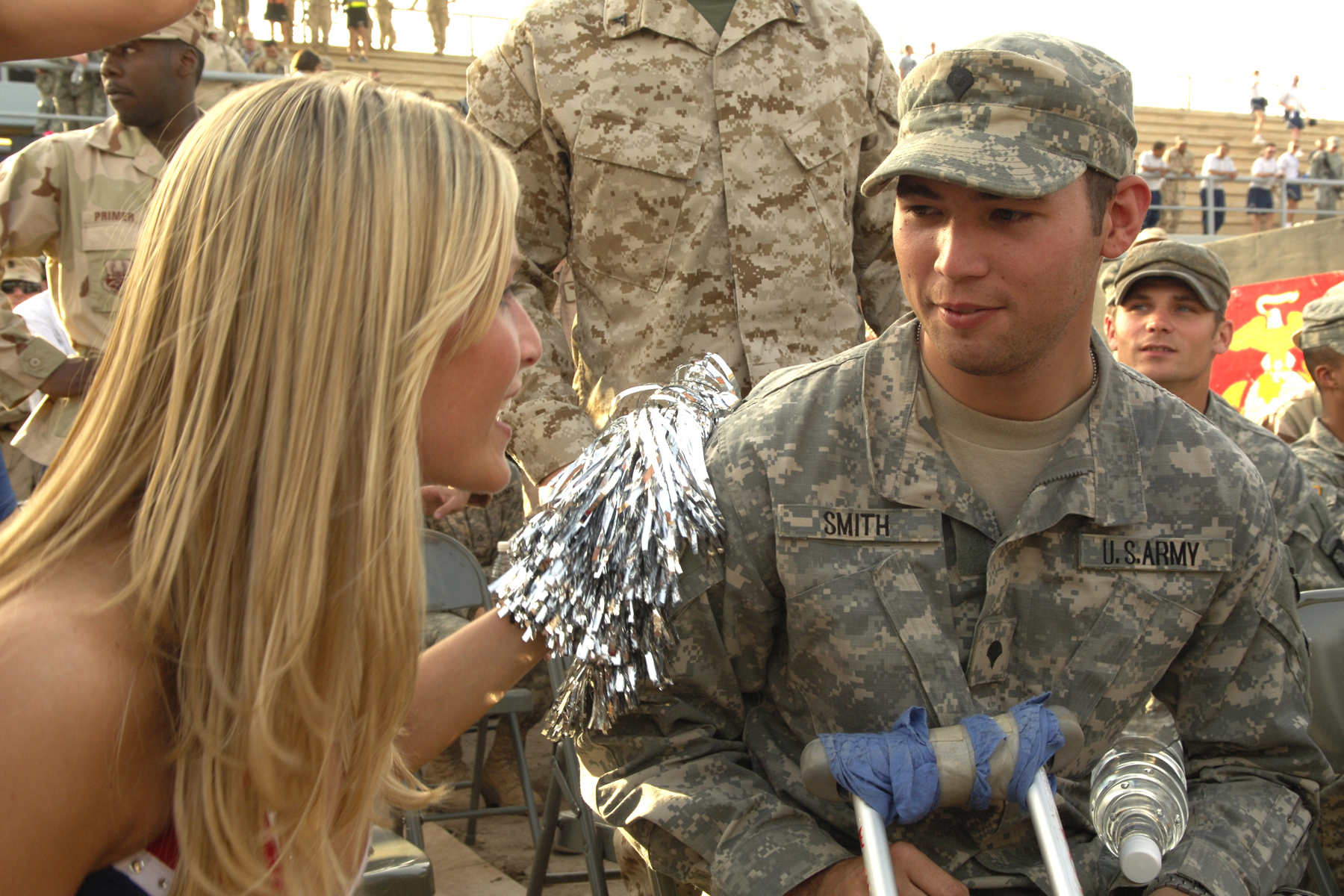Cheering On The Troops At Balad