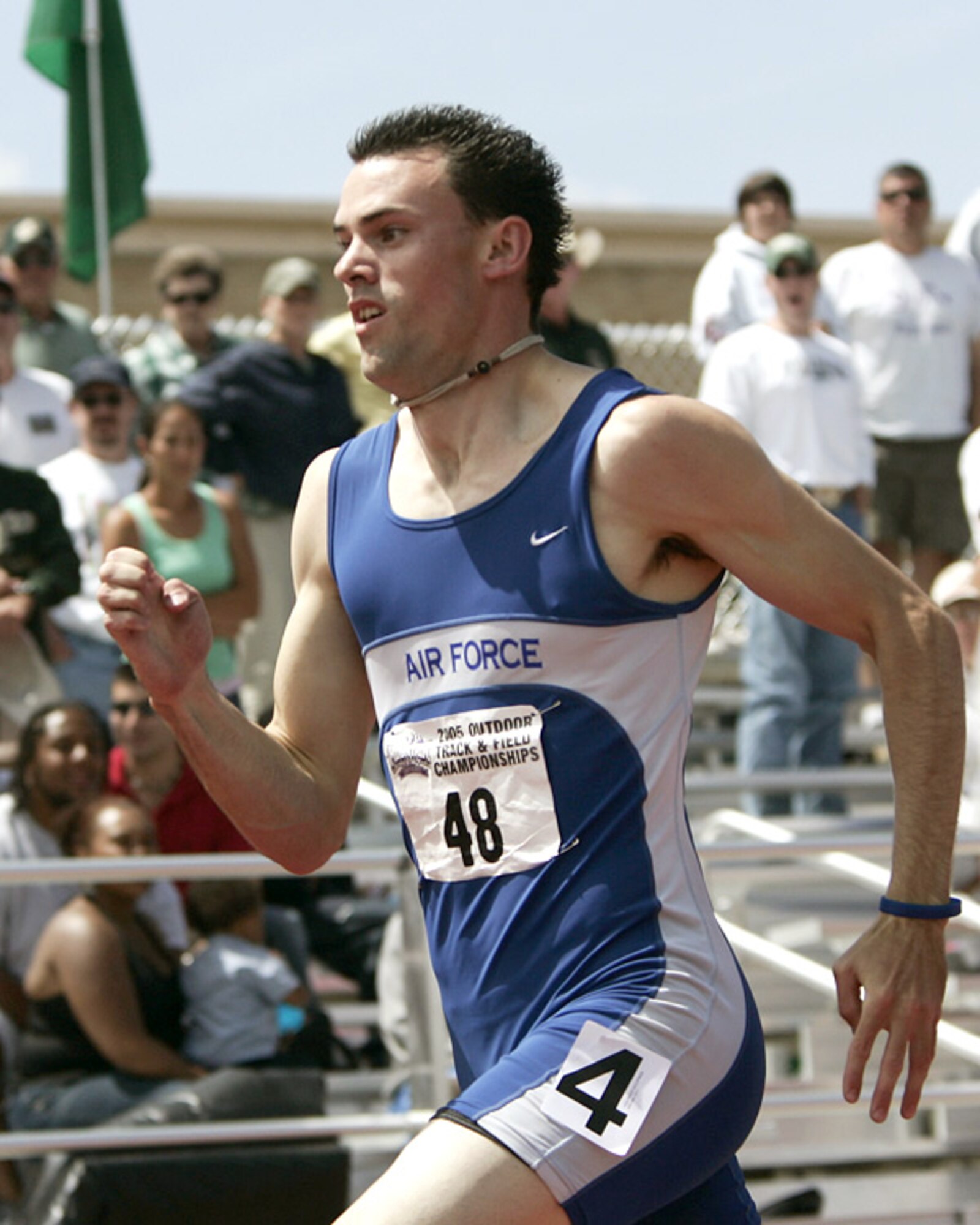 Cadet 3rd Class Travis Picou is the Mountain West Conference Men's Outdoor Track and Field Athlete of the Week. He set two Air Force Academy records en route to event victories in the 100- and 200-meter dashes at the Colorado Invitational.  His time in the 100-meter dash broke an 18-year-old Academy record. (U.S. Air Force photo)