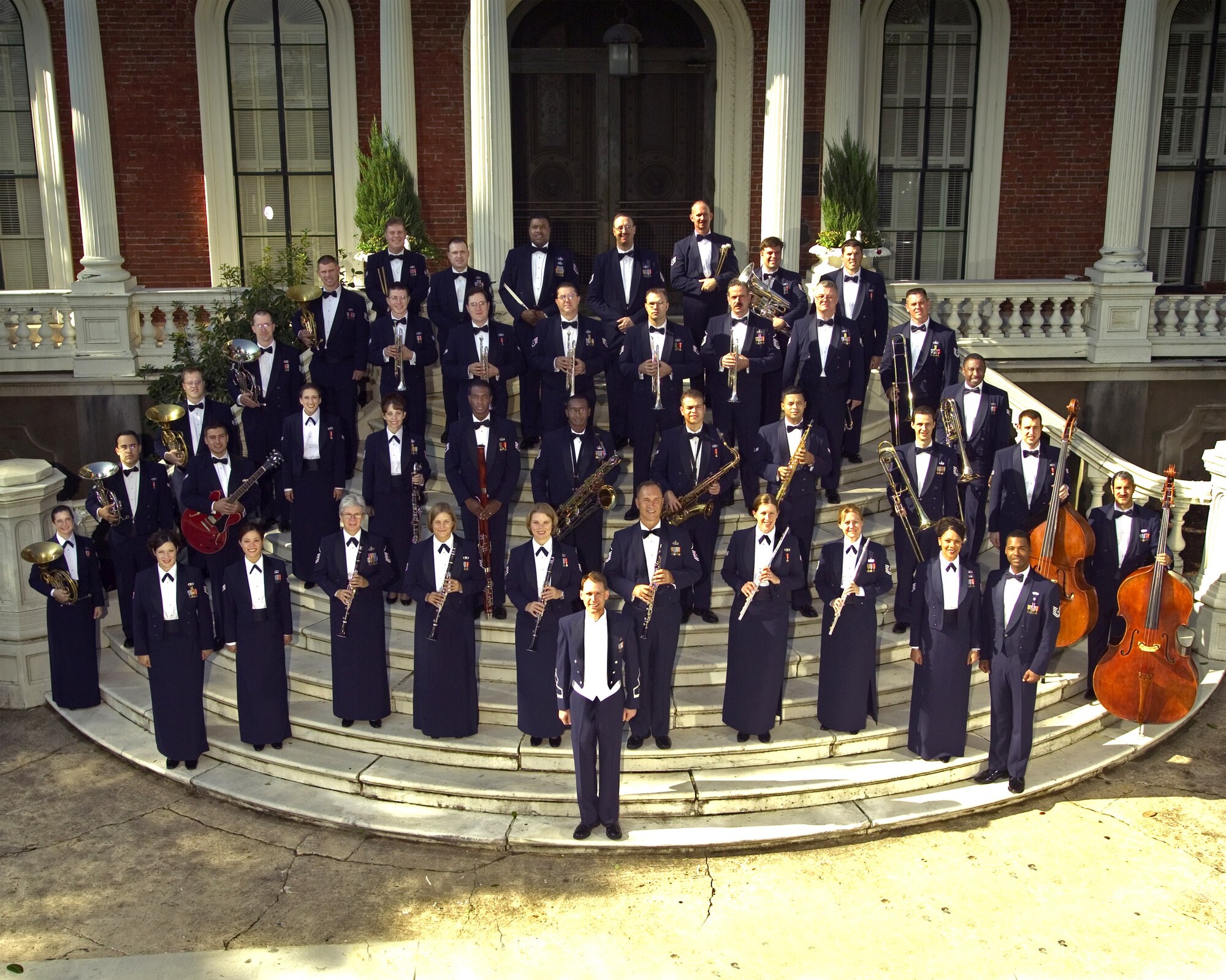 Concert Band Official Photo on the steps of the Hay House in Macon, GA