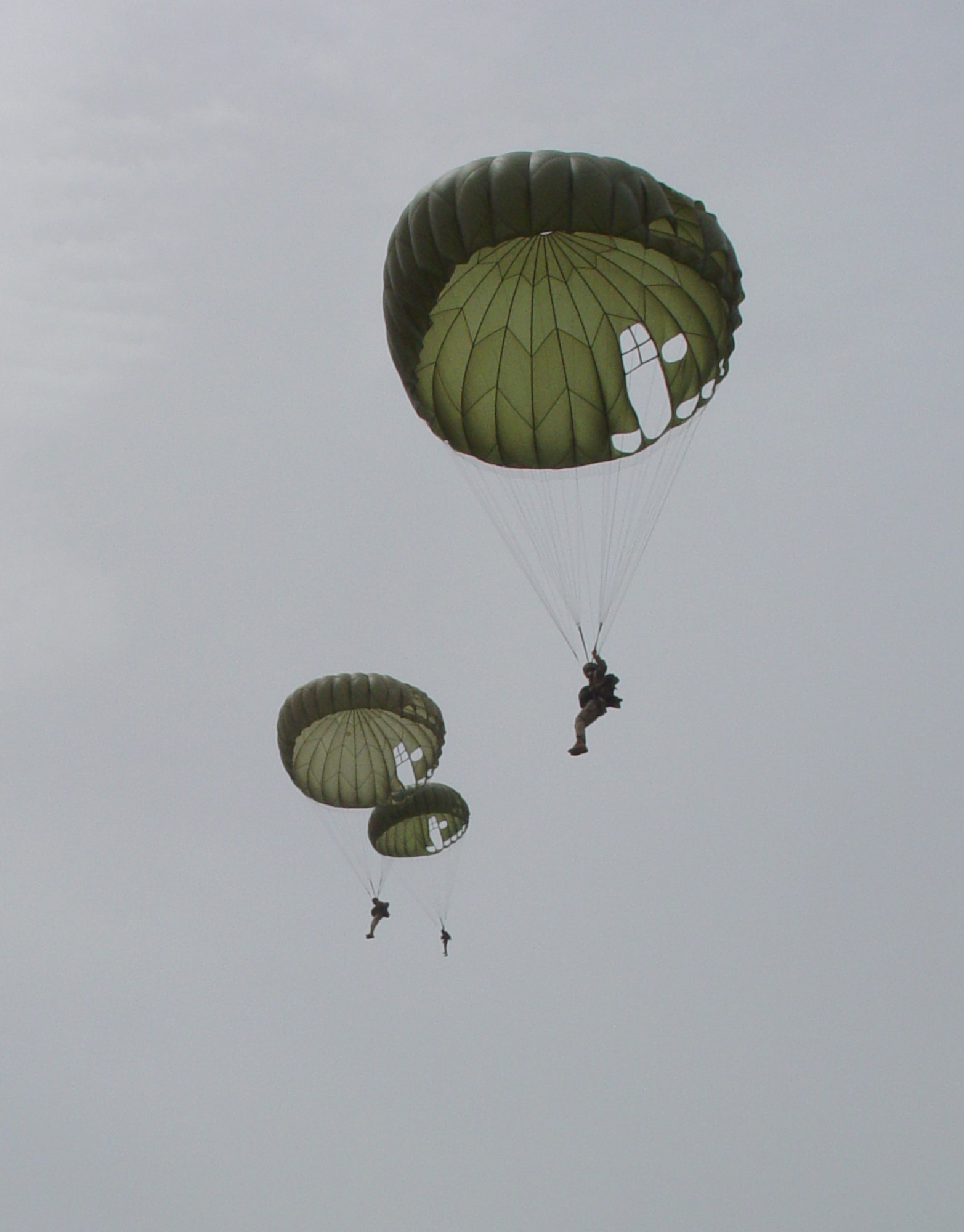 More than 100 jumpers from the 352nd Special Operations Group, the Malian Army paratroop unit, and the 1st Battalion, 10th Special Forces Group (Airborne) took part in the last training event of the deployment to the Trans-Sahara region of Africa. (U.S. Air Force photo by Master Sgt. Dennis Brewer)