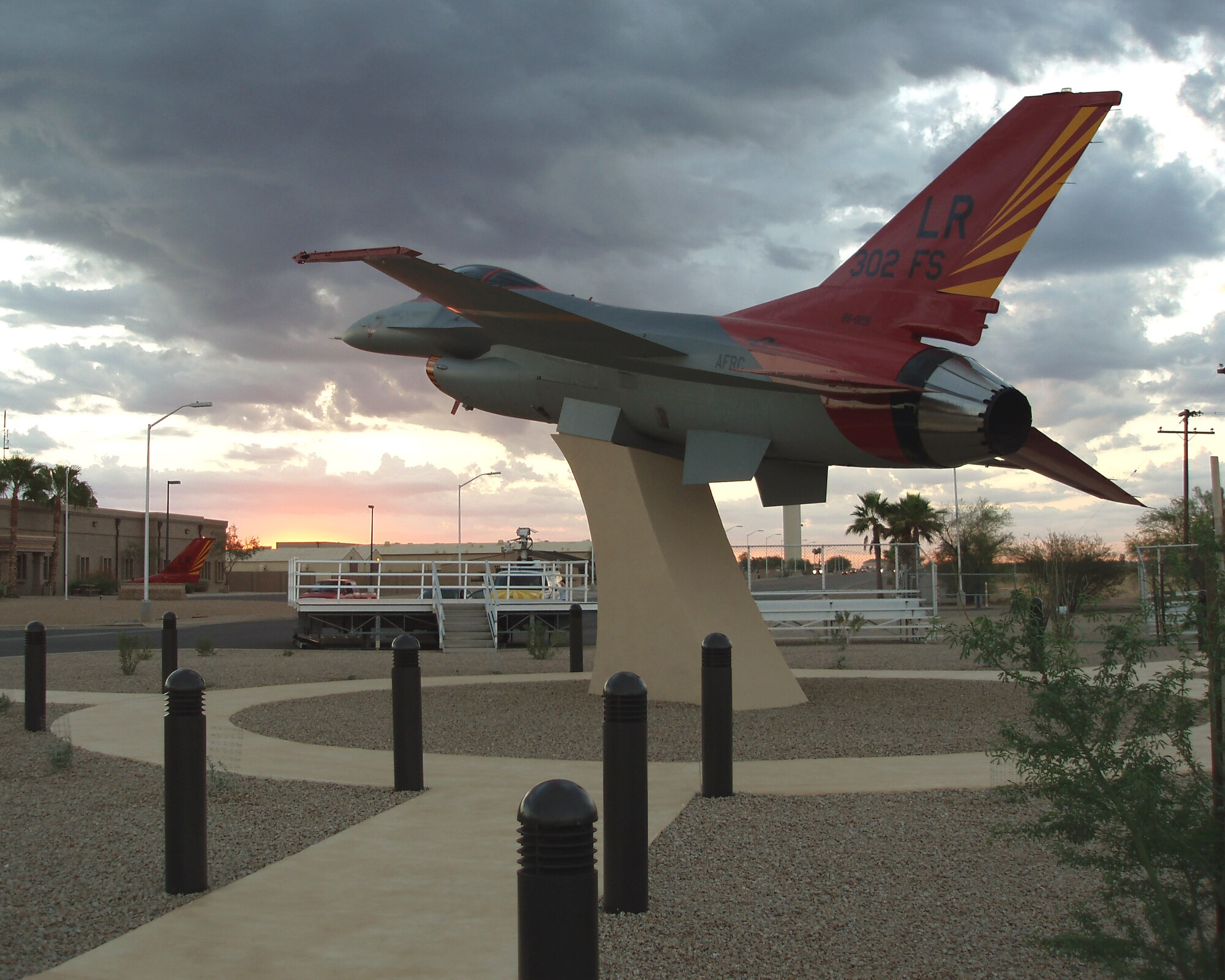 The sun rises Aug. 2, 2006, as the 944th Fighter Wing prepares for the Tuskegee Airmen Memorial Airpark dedication ceremony. (U.S. Air Force photo/Master Sgt. Charles Tehan)      