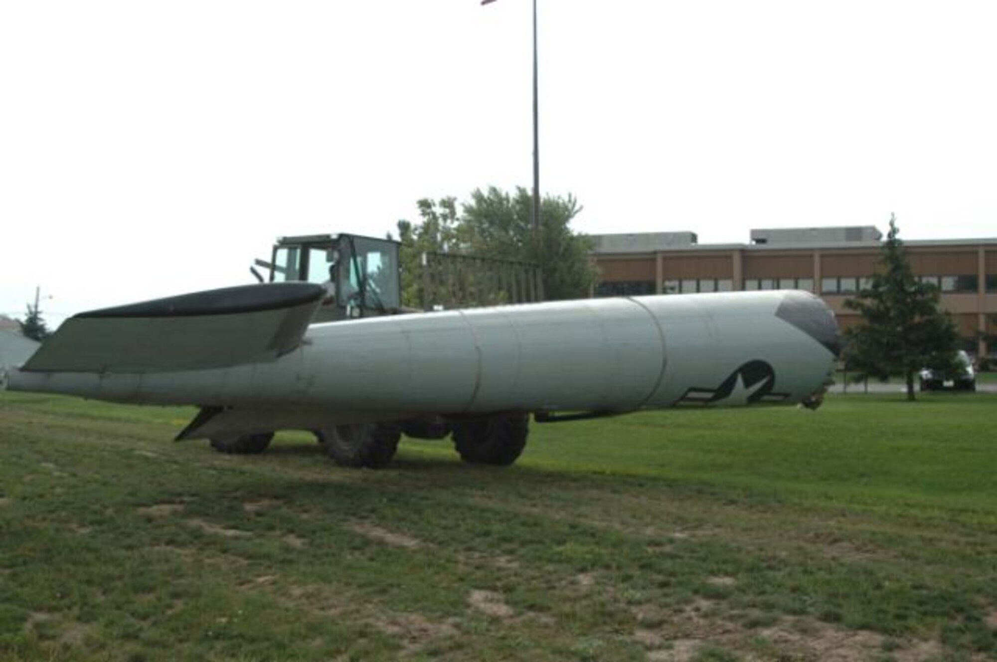 Sections of a C-119 “Flying Boxcar,” have started arriving August 7 at Niagara ARS. Niagara Falls had requested a C-119 Flying Boxcar several years ago for static display. The C-119 is being brought to Niagara from the 440th AW in Milwaukee, Wisconsin. The 440th AW is one of many units included in the base closing list by BRAC. The C-119  is a memorial to the 440th crew lost flying over the Bermuda Triangle in 1965 and will be used to display the 914th aircraft history at Niagara.