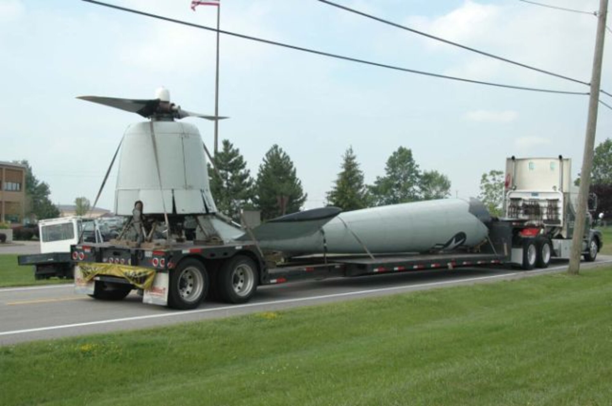 Sections of a C-119 “Flying Boxcar,” have started arriving August 7 at Niagara ARS. Niagara Falls had requested a C-119 Flying Boxcar several years ago for static display. The C-119 is being brought to Niagara from the 440th AW in Milwaukee, Wisconsin. The 440th AW is one of many units included in the base closing list by BRAC. The C-119  is a memorial to the 440th crew lost flying over the Bermuda Triangle in 1965 and will be used to display the 914th aircraft history at Niagara.