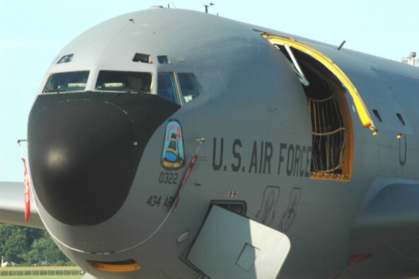 GRISSOM  AIR RESERVE BASE, Ind --- A KC-135R Stratotanker from the 434th Air Refueling Wing sits in the heat of the noonday sun at Grissom ARB.  Dedicated maintenance personnel from the 434th Maintenance Group work in all forms of weather to ensure the aircraft are ready for their missions.  (U.S. Air Force photo/SrA Roberto Modelo)