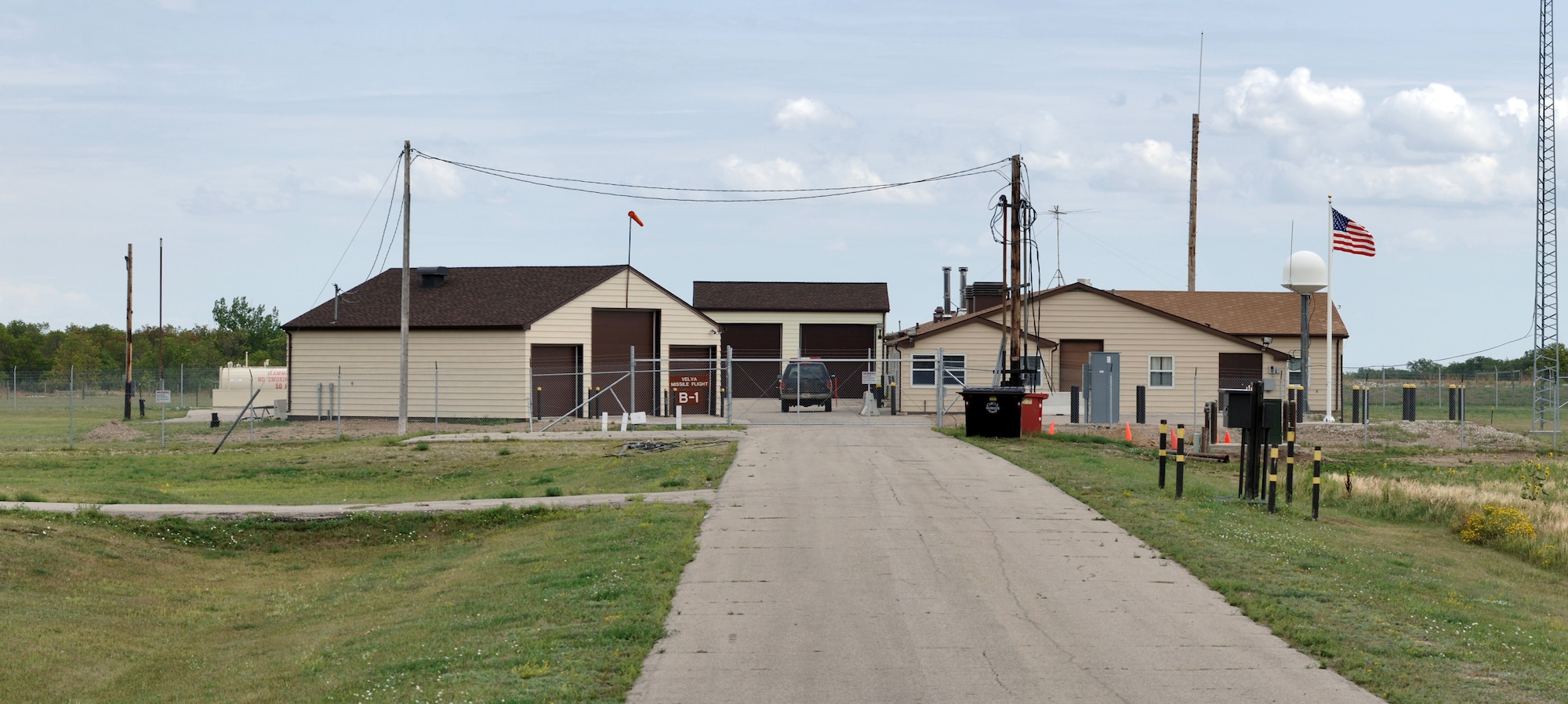 Minot Air Force Base's Missile Alert Facility B-1 is one of 15 91st Space Wing MAFs scattered across northwest North Dakota.  Each contains living quarters and support equipment for the facility manager, alert facility chef and security personnel.  Buried below the MAF are the equipment area and launch control center used by the missile combat crew to control and monitor Minuteman III missiles in dispersed underground launch facilities.  (U.S. Air Force photo illustration/Master Sgt. Lance Cheung) 