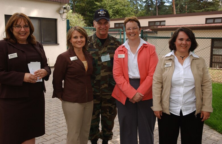 General Hobbins visited the child development center.