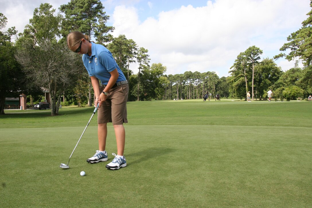 Junior golf clinics are a great way to get youth interested in the sport of golf. Jennifer Crow, 15, attended golf clinics like this in her past and recently won the EJGA Regional Championship.