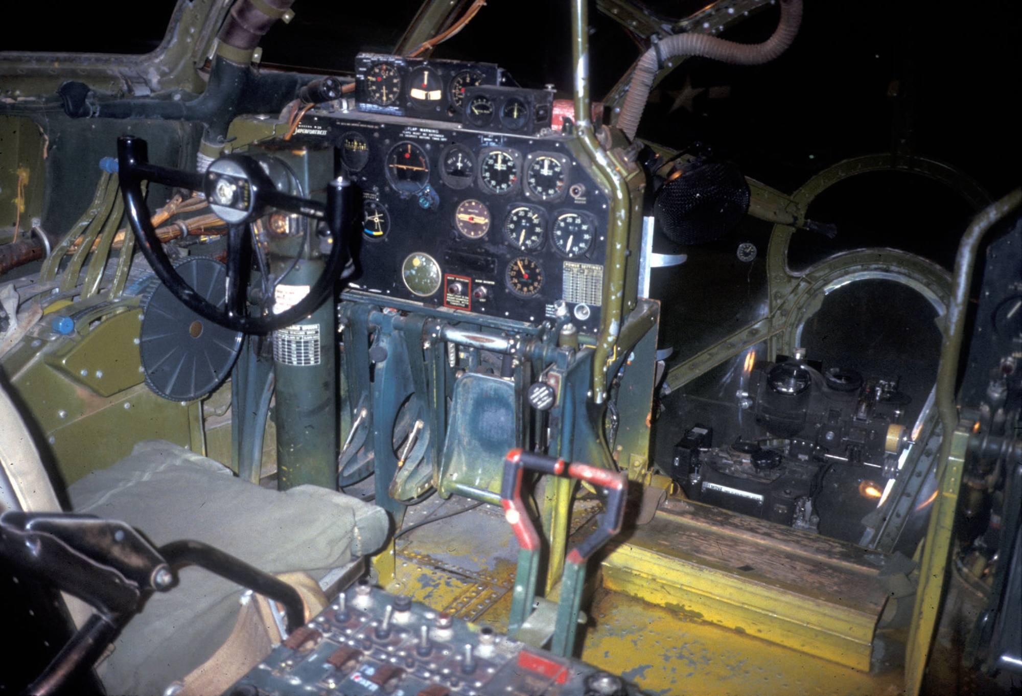 DAYTON, Ohio - Boeing B-29 "Bockscar" cockpit at the National Museum of the U.S. Air Force. (U.S. Air Force photo)