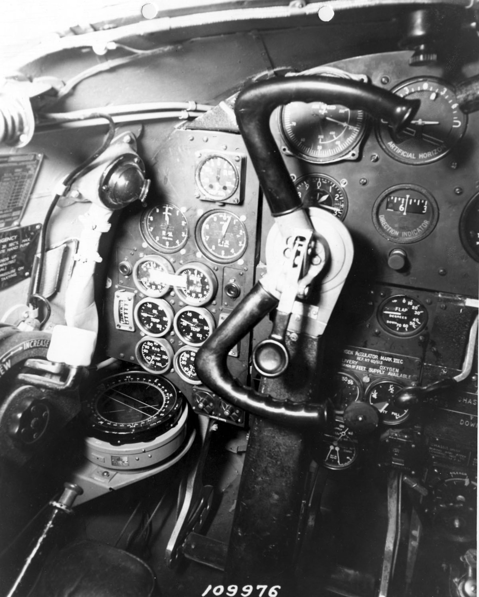 DAYTON, Ohio - De Havilland DH 98 cockpit at the National Museum of the U.S. Air Force. (U.S. Air Force photo)