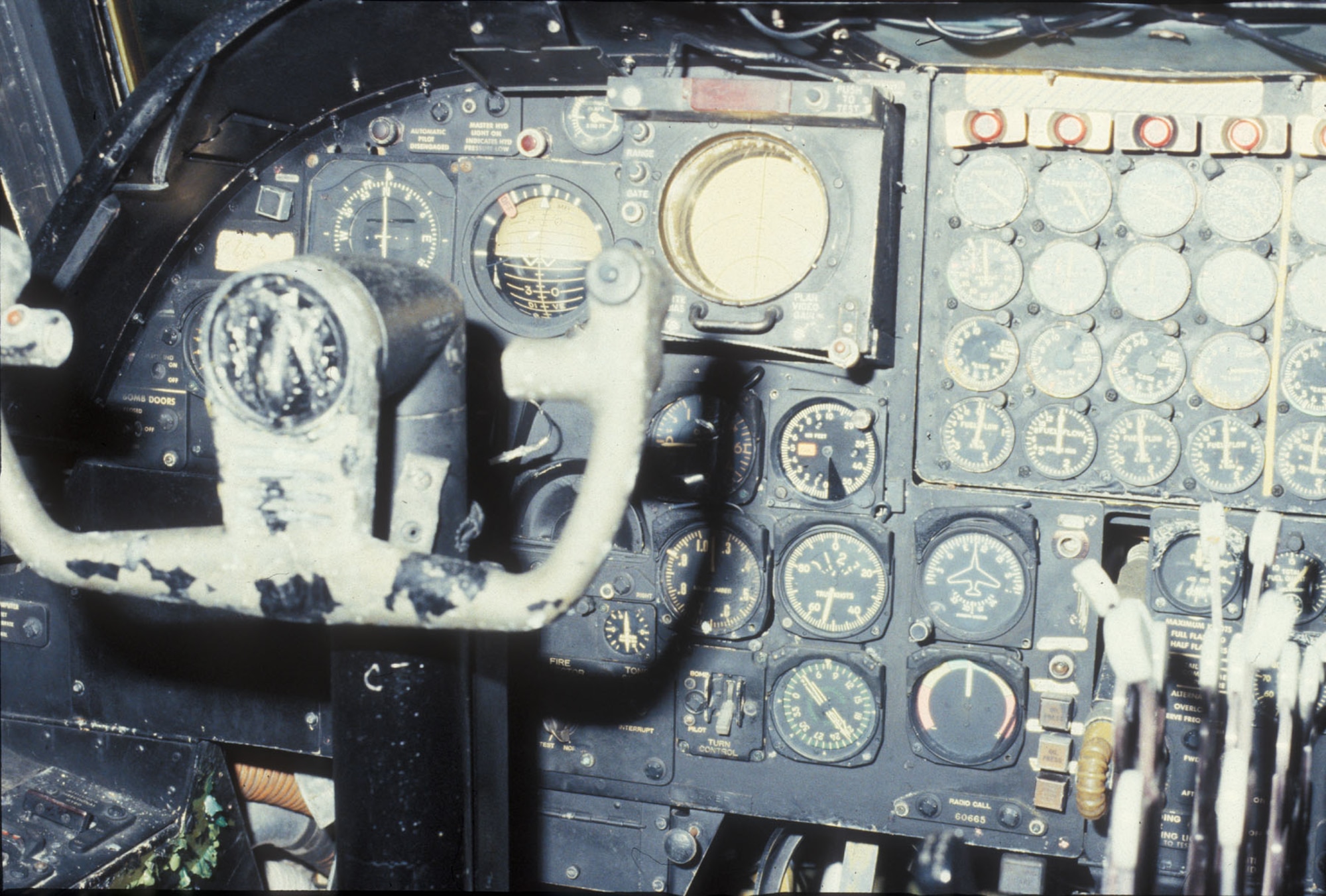 DAYTON, Ohio - Boeing B-52D Stratofortress cockpit at the National Museum of the U.S. Air Force. (U.S. Air Force photo)