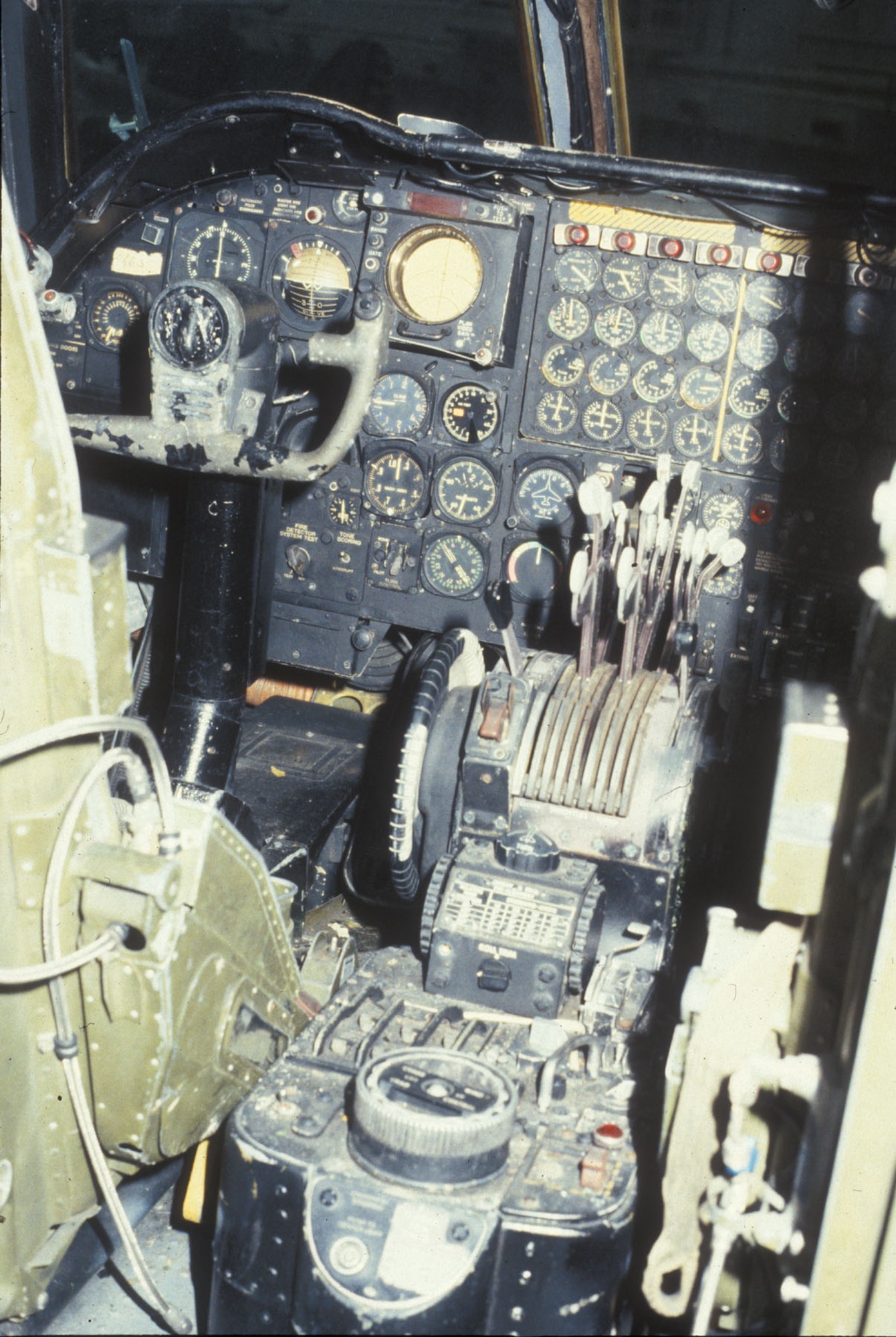 DAYTON, Ohio - Boeing B-52D Stratofortress cockpit at the National Museum of the U.S. Air Force. (U.S. Air Force photo)