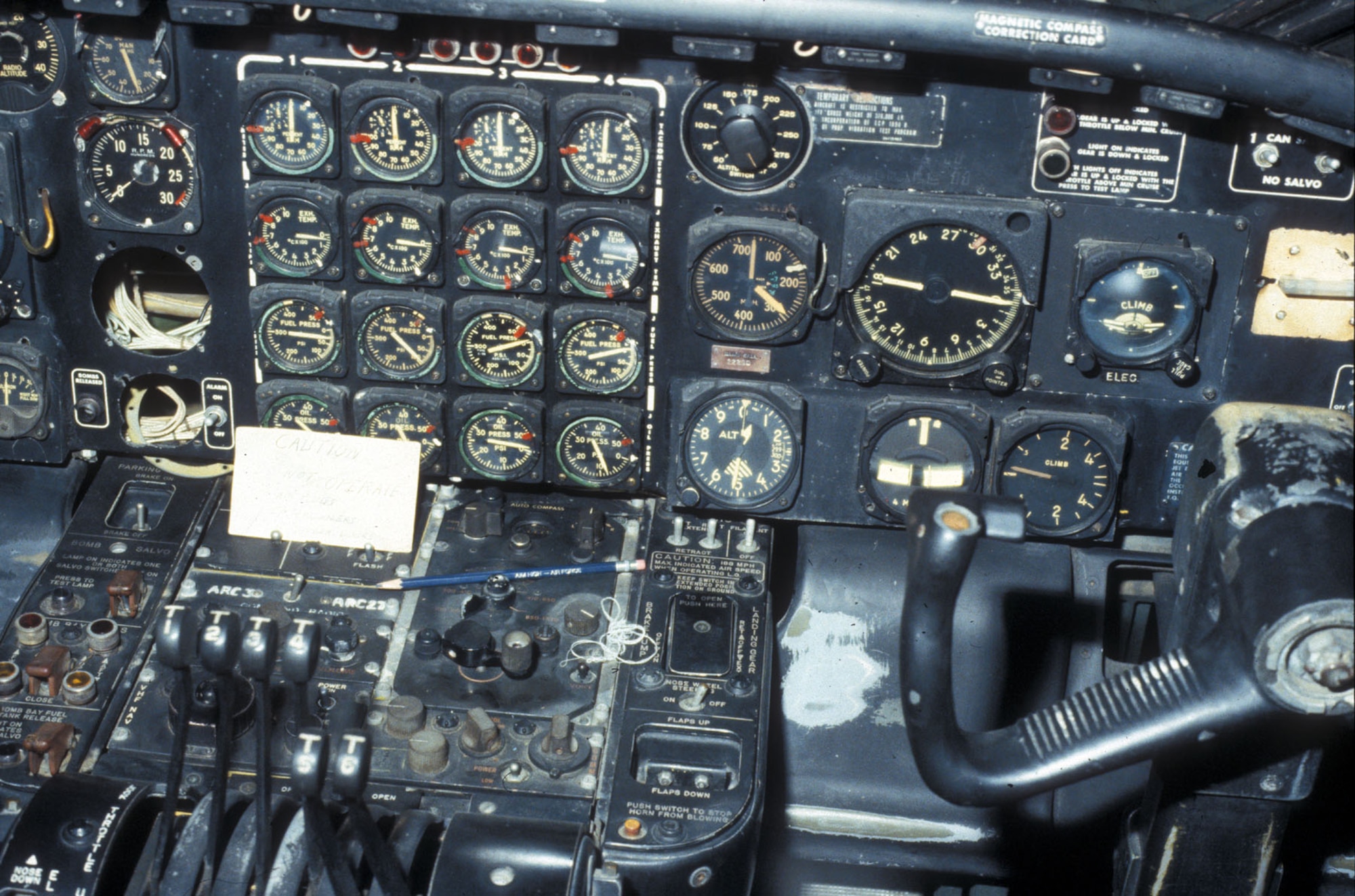 DAYTON, Ohio - Convair B-36J Peacemaker cockpit at the National Museum of the U.S. Air Force. (U.S. Air Force photo)
