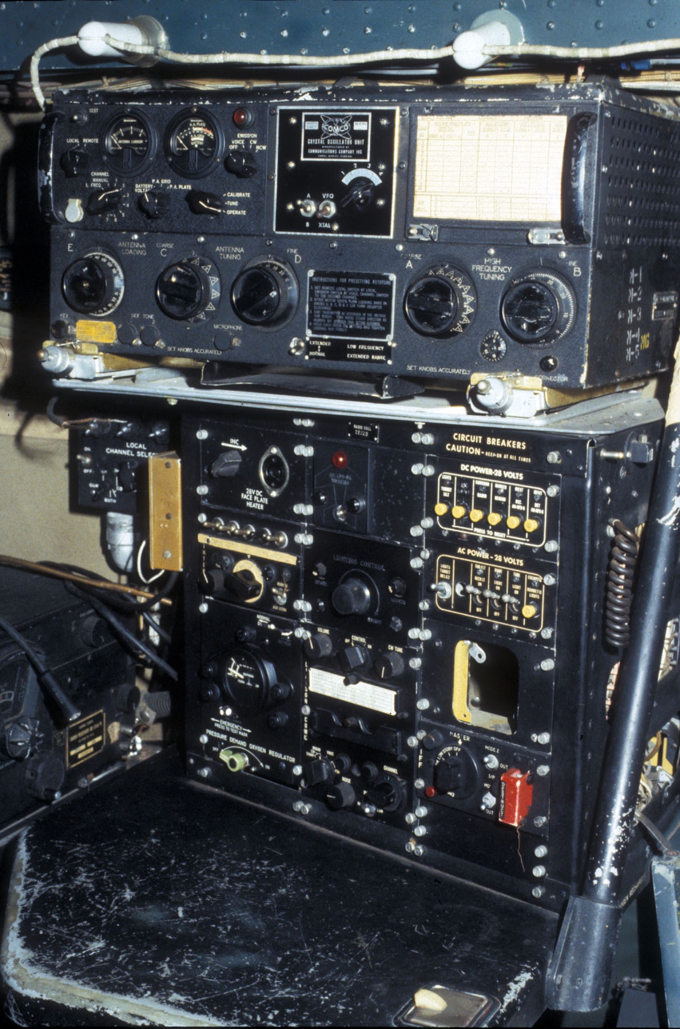 DAYTON, Ohio - Convair B-36J Peacemaker instrument components at the National Museum of the U.S. Air Force. (U.S. Air Force photo)