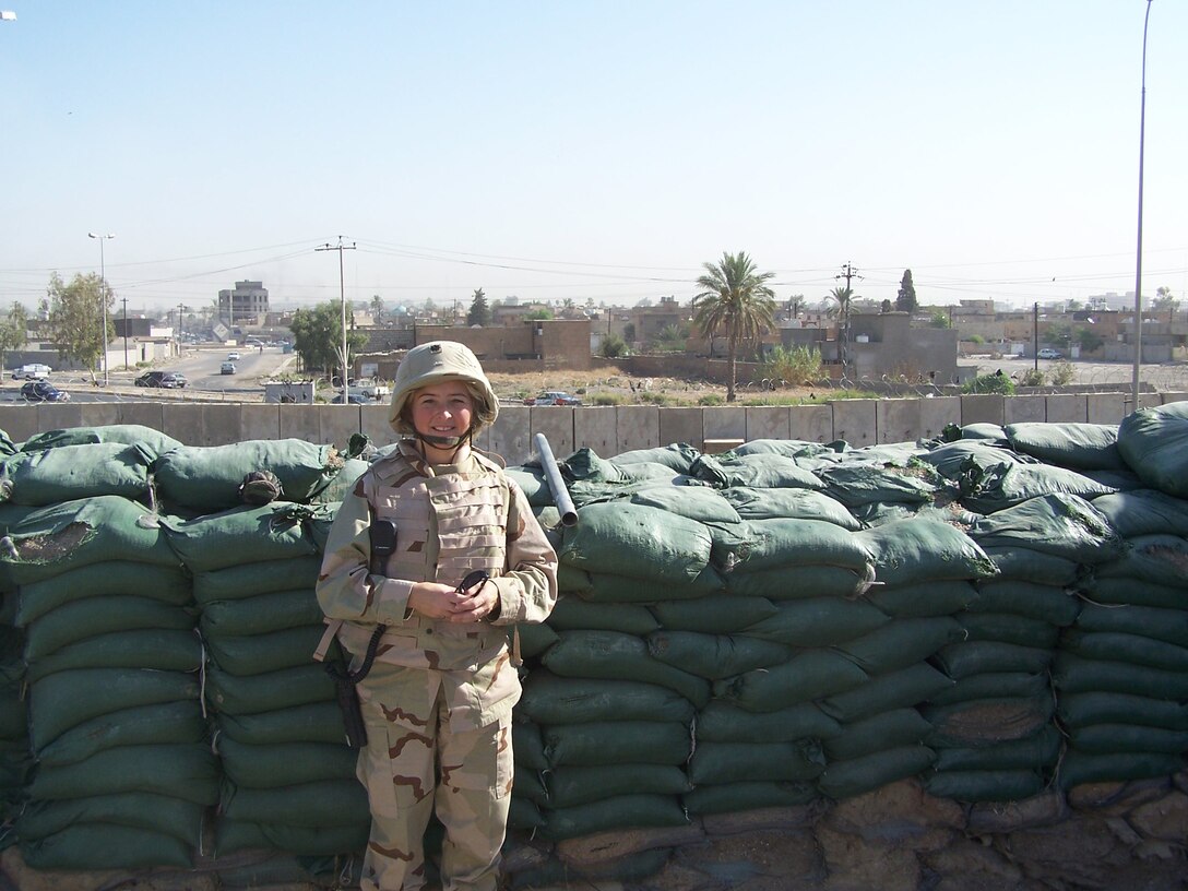 During her deployment, Lt. Col. Kerri Grimes has time to walk outside and enjoy the view of Kirkuk. Col. Grimes is the commander of the 916th Civil Engineer Squadron. The 916th Air Refueling Wing is the only Air Force Reserve unit in North Carolina and flies the KC-135R Stratotanker for aerial refueling.