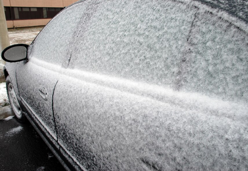 The commander's car sits covered in ice.  Pre-UTA Staff Meeting has been canceled.  One hour late reporting has been authorized for Saturday, 2 Dec.