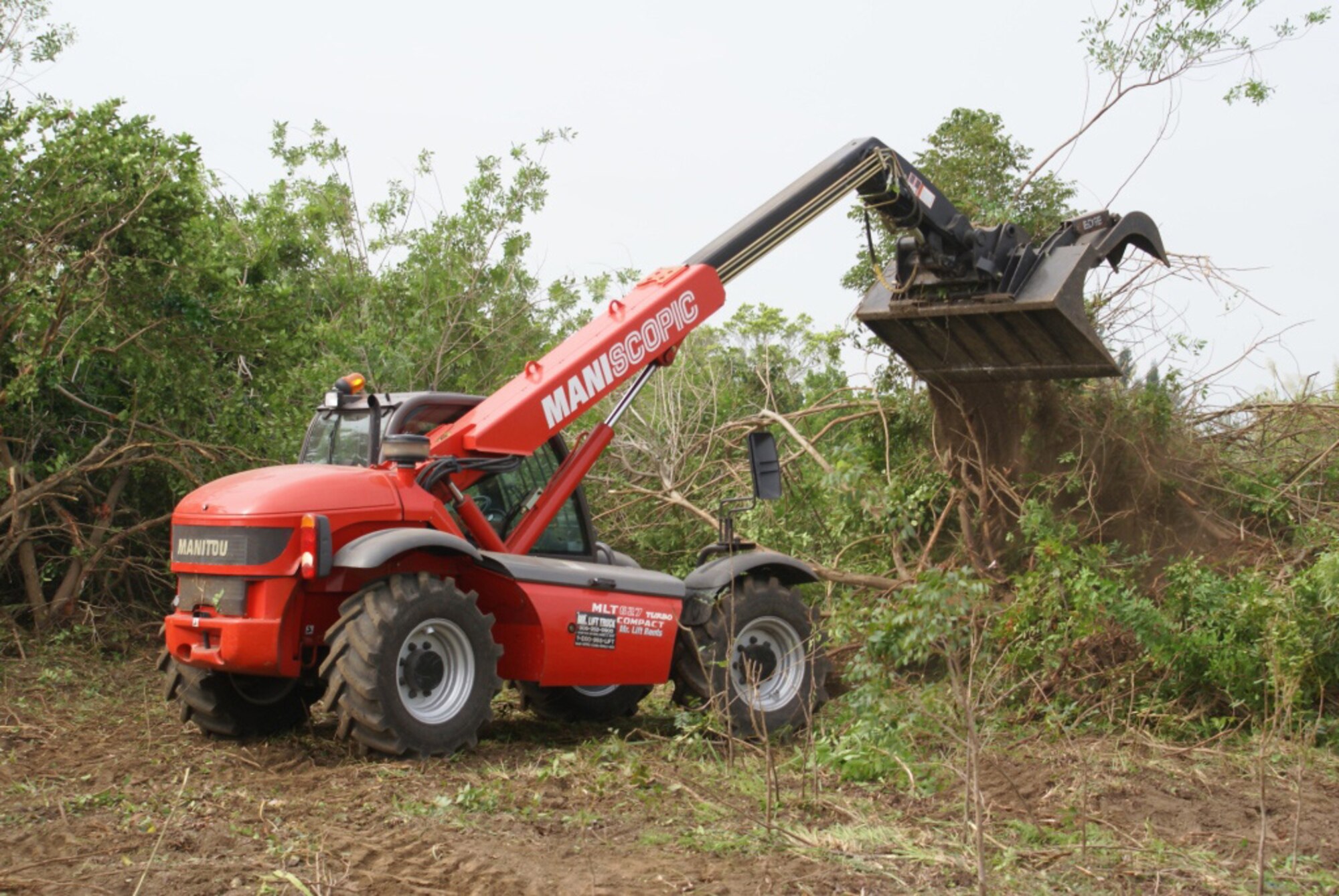 Under direction of the Miami-Dade County Manager’s Office, crews began work to clear a 40-acre parcel north of Homestead Air Reserve Base, Fla. on Nov. 13. The clearing is expected prevent future illegal activities and improve security for the base entrance. (U.S. Air Force photo/Dan Galindo)