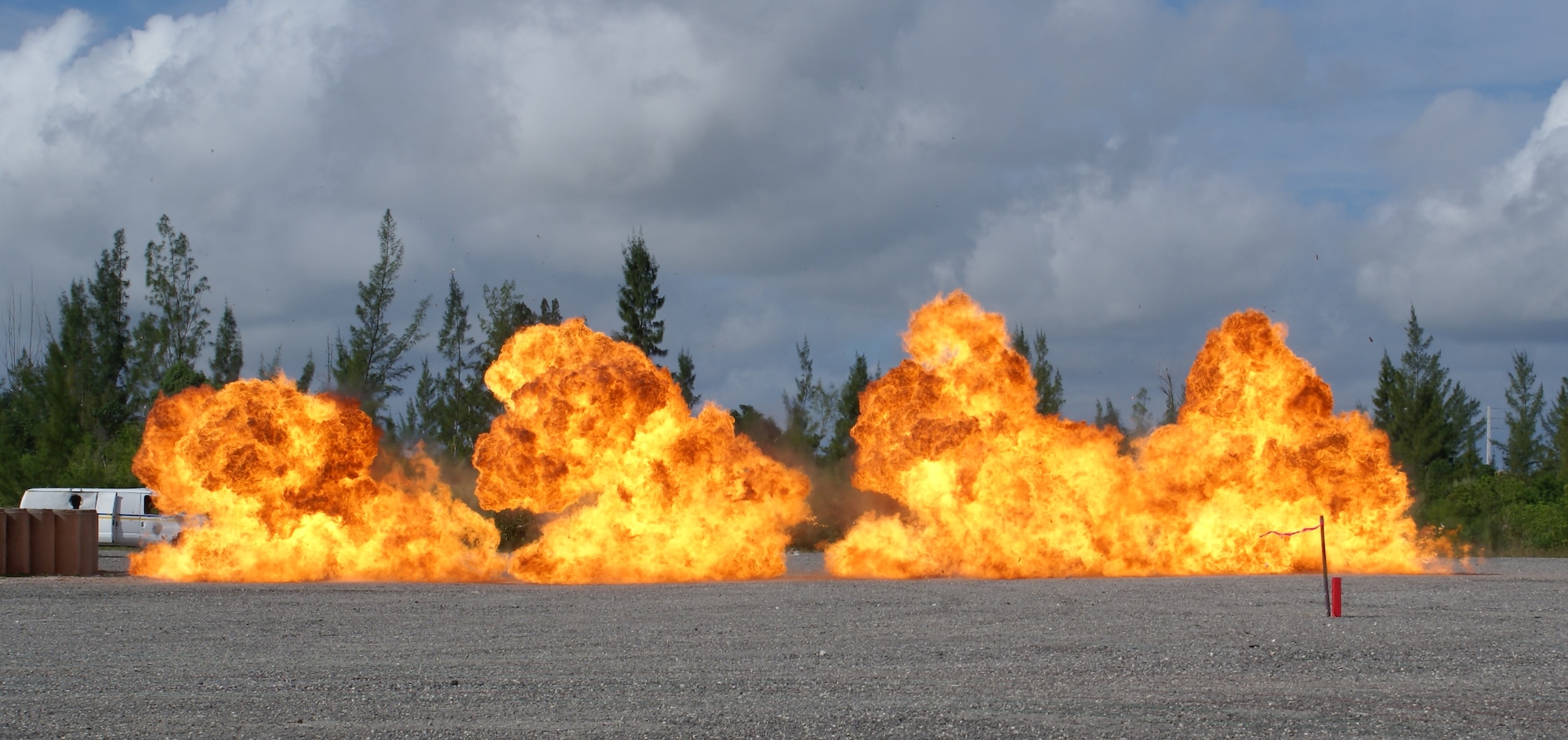 FBI explosives experts and the 482nd Explosive Ordinance Disposal team provided demonstrations of everything from homemade fire starters to high explosives for South Florida crime scene investigators Nov.8 and 9 here at Homestead Air Reserve Base, Fla. (U.S. Air Force photo/Dan Galindo)