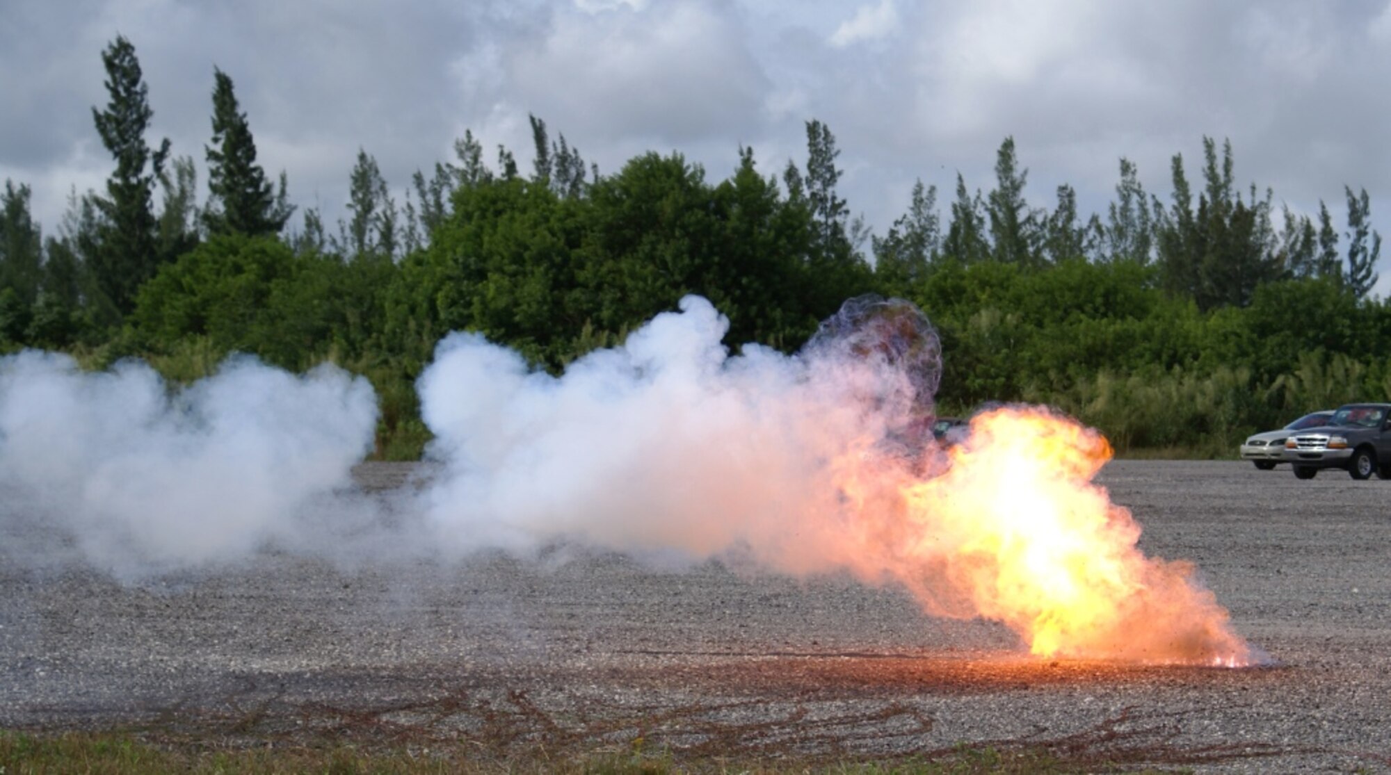 The FBI post-blast forensics training at Homestead Air Reserve Base, Fla. Nov 8 and 9 gave South Florida CSI’s the chance to see every type of flammable and explosive material encountered by the FBI. (U.S. Air Force photo/Dan Galindo)
