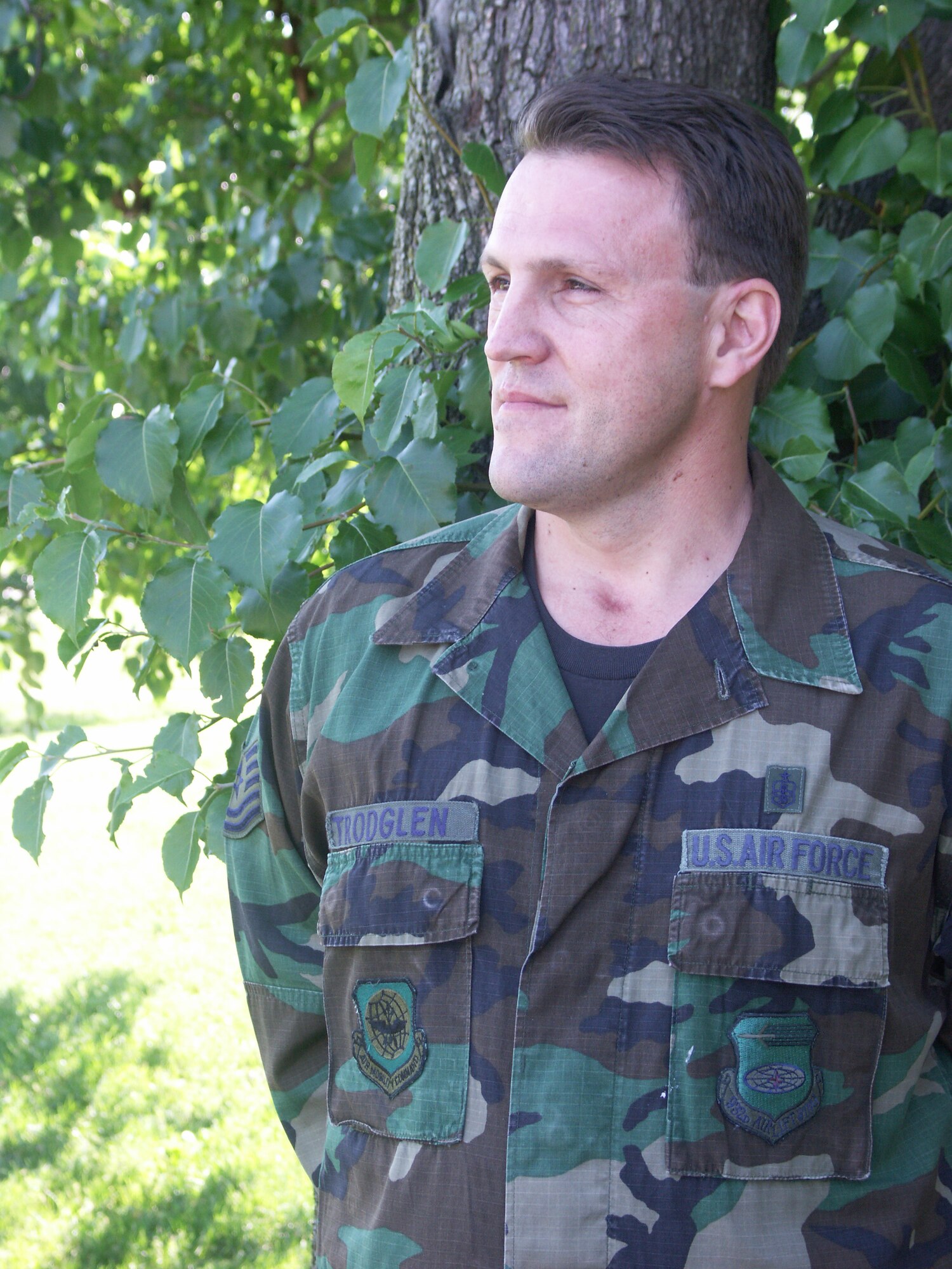 In January of 2004, Tech Sgt. Trodglen noticed a bump in the gum on the right side of his face and went to the dentist to see what it was.  He was then sent to an oral surgeon who did a biopsy on the bump...see story for more.  Photo/Tech Sgt. Dan Oliver, 932nd Airlift Wing.