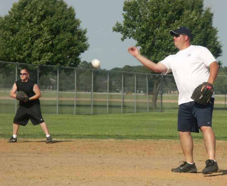Softball fans have an opportunity to see the enlisted play the officers each year at the 932nd Airlift Wing.