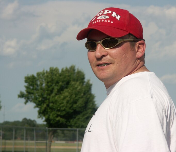 Enlisted are always strong in softball against the officers at the 932nd Airlift Wing.