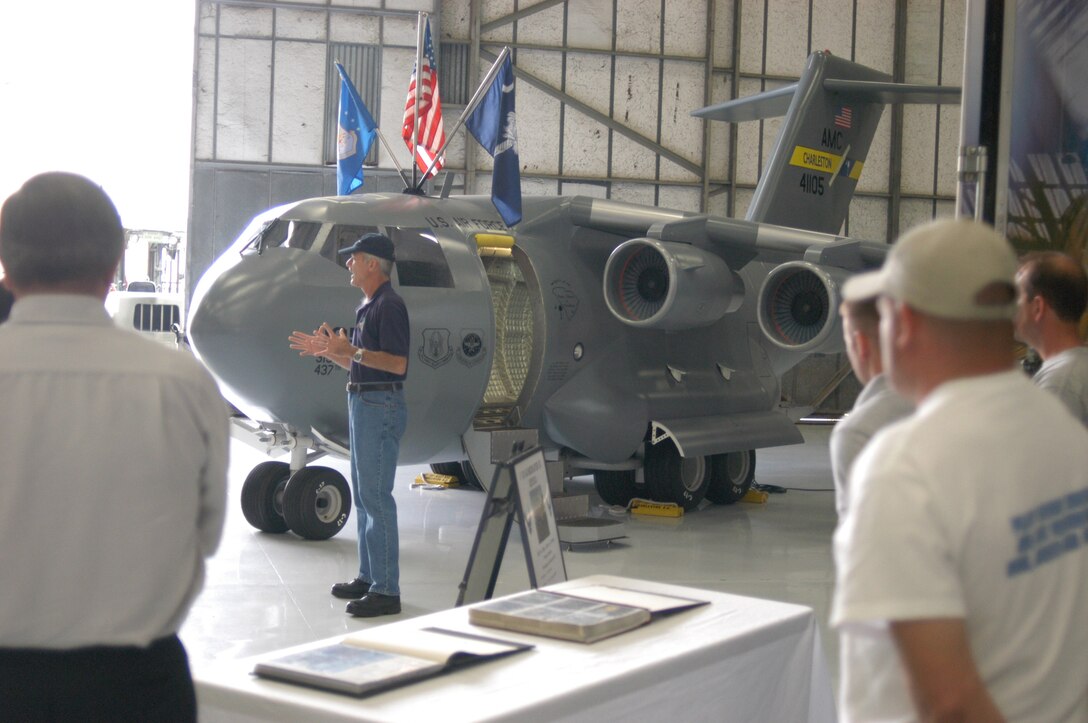 A visit to Charleston Air Force Base, S.C., Oct. 19, 2006 gave the 911th Airlift Wing Honorary Commander's an opportunity to see the miniature C-17 as part of the overall tour. The Honorary Commander's Association is a community relations program developed by the 911th AW in March 2003. 