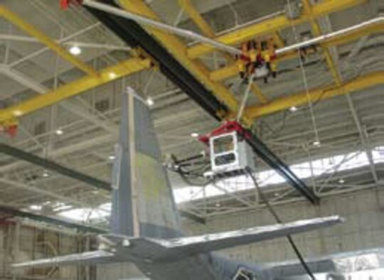 Aerial Multiaxis Platform Enhances Air Force Depaint and Maintenance Operations