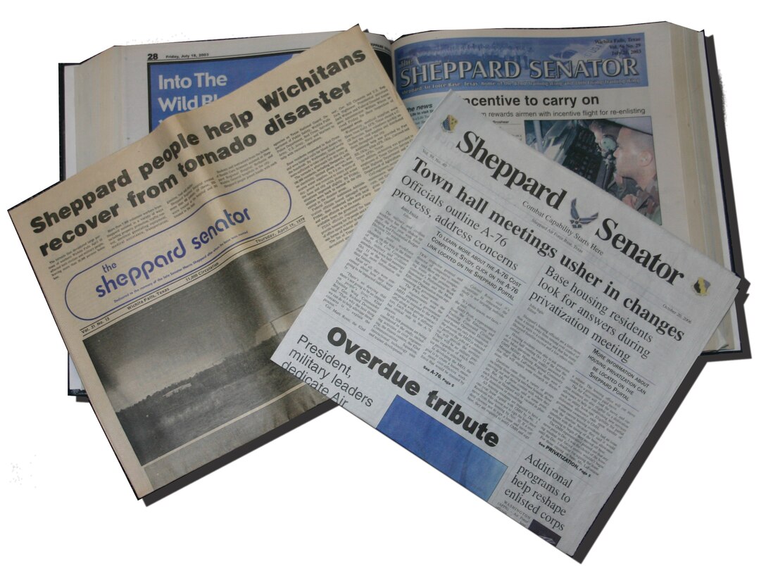 The Sheppard Senator wraps up more than 60 years of newspaper coverage of Sheppard Air Force Base and its predecessor, Sheppard Field, today as the last publication is delivered. Public affairs will advance with technology and provide the same news coverage for Sheppard and its people through its new public Web site www.sheppard.af.mil. (U.S. Air Force illustration/John Ingle)