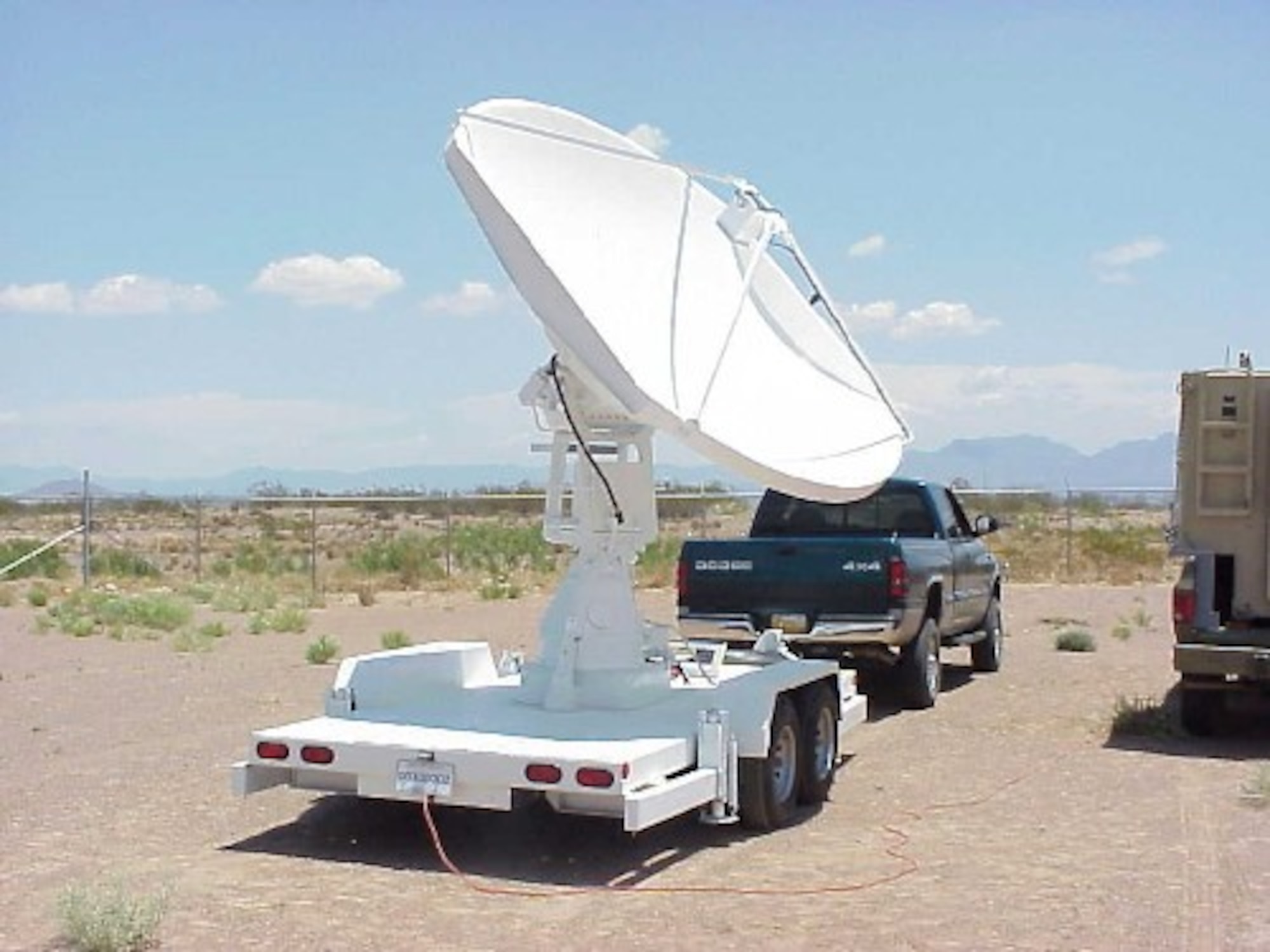 High Gain Antenna on trailer