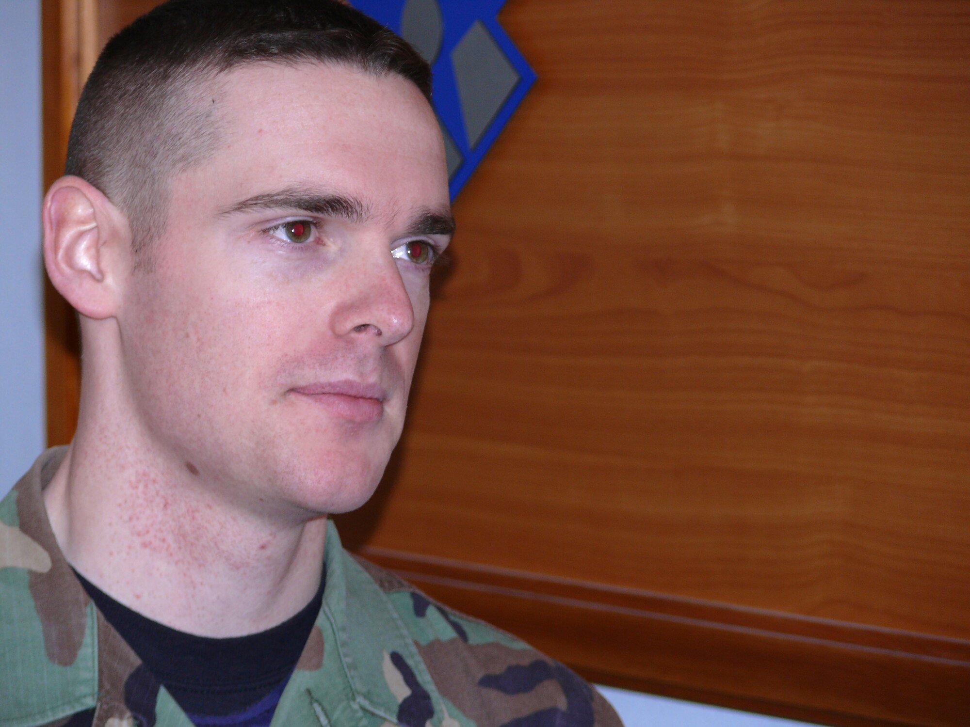 As a security forces patrolman, Staff Sgt. Joey Crowell works during the holidays so others can enjoy their time off. He's assigned to Ramstein Air Base, Germany, where he works as an area supervisor patrolling U.S. Air Forces in Europe headquarters. (U.S. Air Force photo/Staff Sgt. Leigh Bellinger) 

