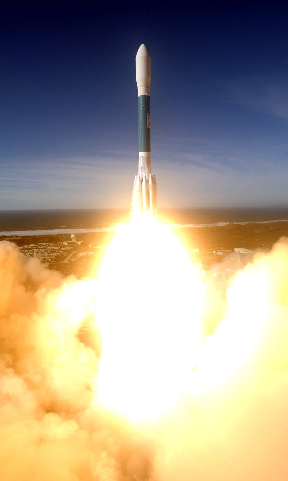 A Delta II rocket carrying a National Reconnaissance Office satellite successfully launches Dec. 14 from Space Launch Complex-2 at Vandenberg Air Force Base, Calif. (U.S. Air Force photo by Joe Davila)