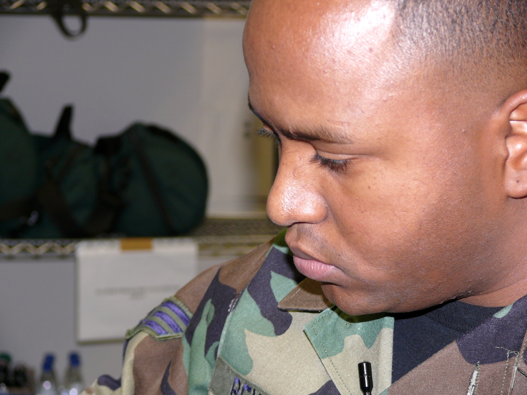 Senior Airman Jose Reyes is an Air Force Reserve medical technician deployed to Ramstein Air Base, Germany. (U.S. Air Force photo/Staff Sgt. Leigh Bellinger)