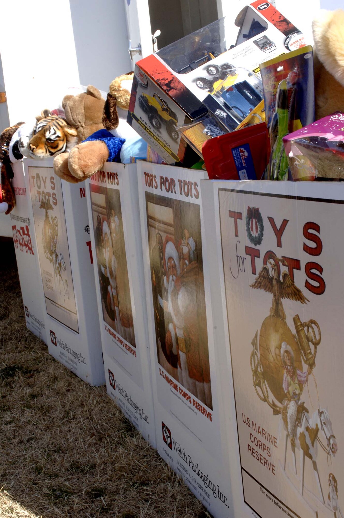 Toys collected to help children have a happier holiday fromToys for Tots will be given to the children Dec. 23. (U.S. Air Force photo by Staff Sgt. Jason Colbert)
