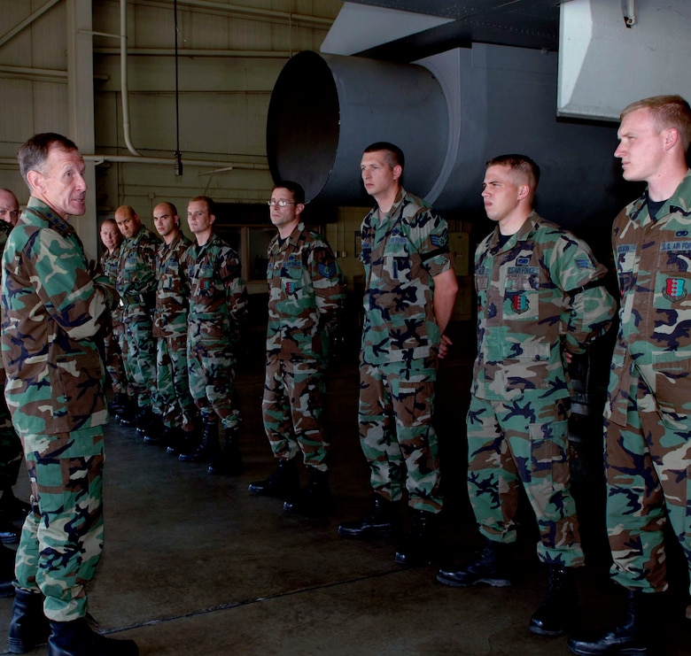 Lt. Gen. Norman Seip, commander, 12th Air Force and Air Forces Southern, visited with Ellsworth Airmen Aug. 30. General Seip toured the base and discussed current Air Force operations and provided guidance on where the Air Force is heading in the near future. 