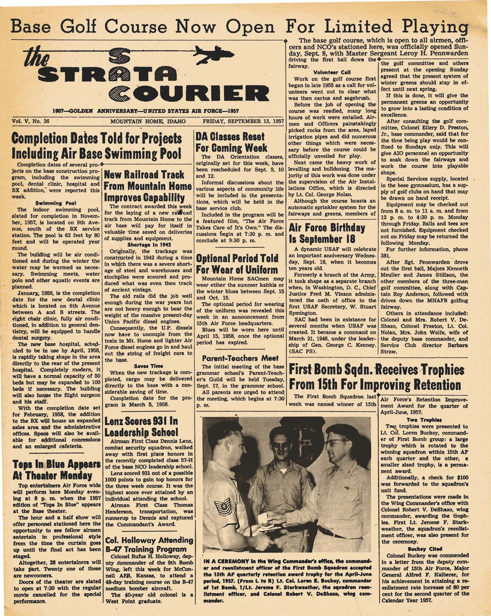 The Strata Courier - Sept. 13, 1957