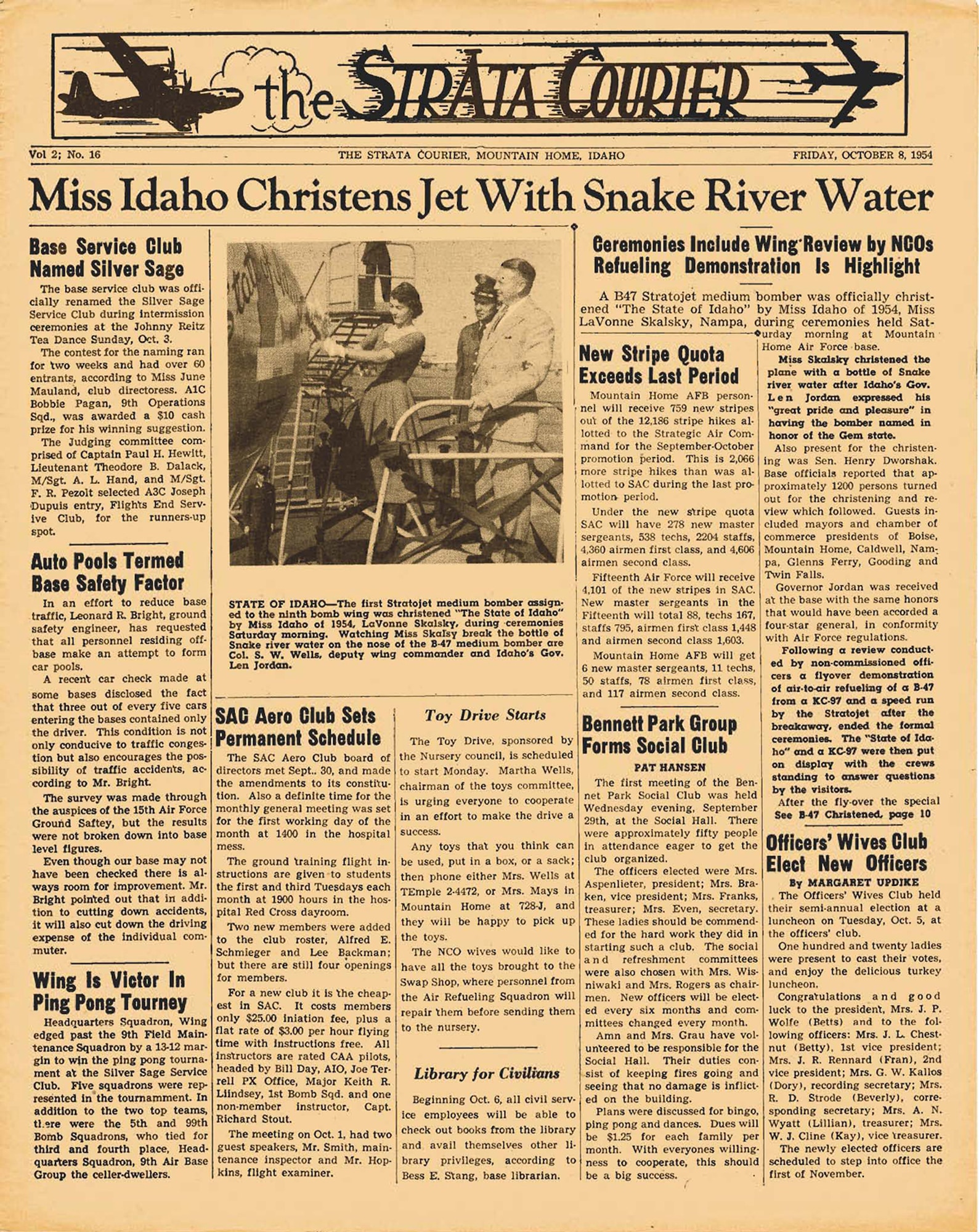 Strata Courier - Oct. 8, 1954