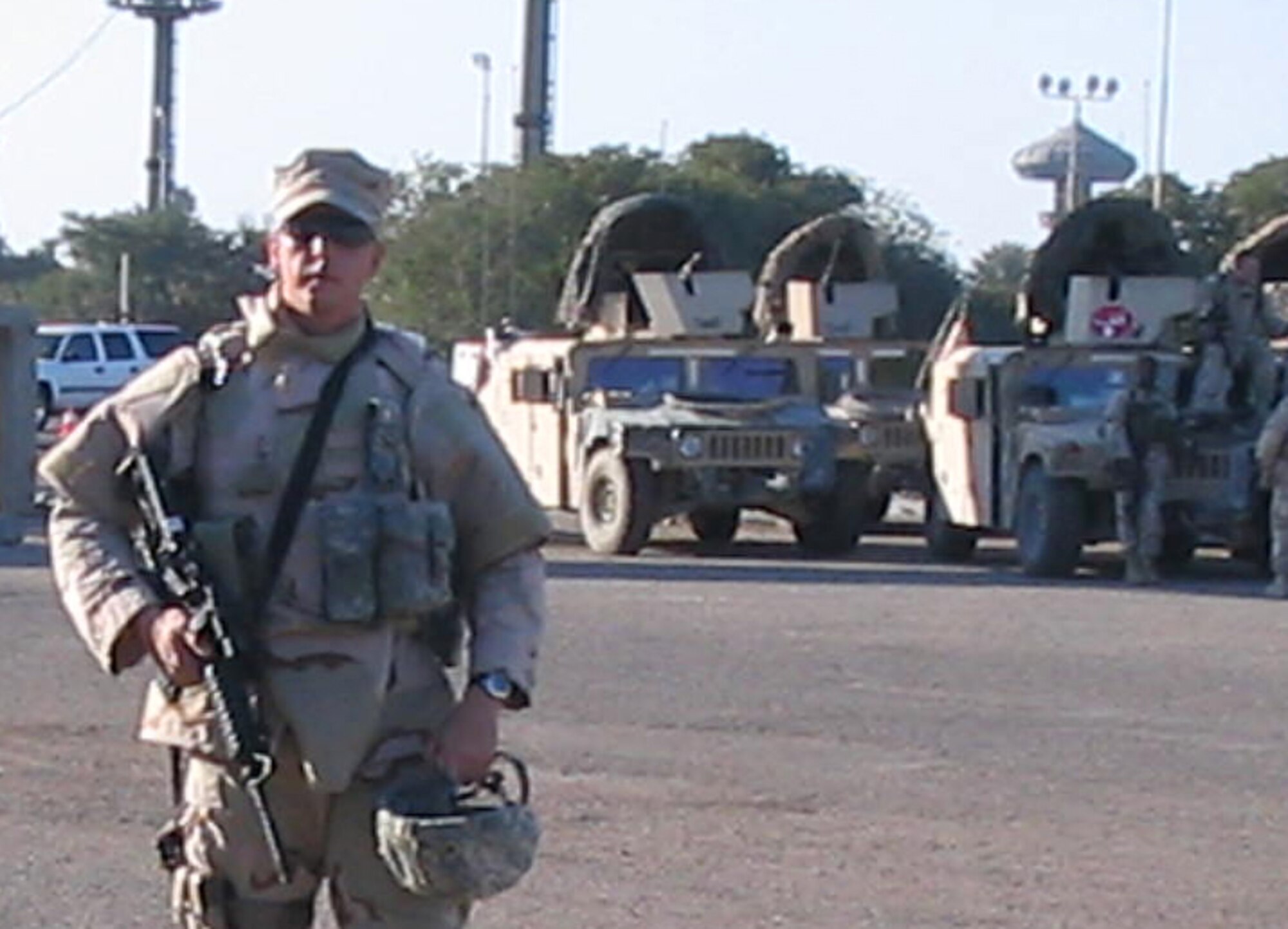 Master Sgt. Keith Hewgley, Air Education and Training Command’s Security Forces Senior Noncommissioned Officer of the Year (Support Staff), patrols the “Green Zone” in Iraq.  Sergeant Hewgley is deployed from the 97th Security Forces Squadron at Altus Air Force Base, Okla. (Courtesy photo) 