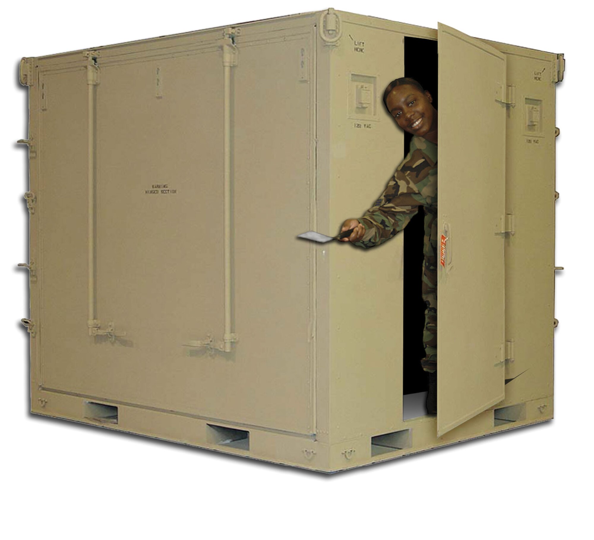 The new Single Pallet Expeditionary Kitchen fits onto one C-130, 463L load pallet. It can be operated by as few as four Airmen and takes eight Airmen four hours to set up and two additional hours to begin service for up to 550 troops in a two-hour period.