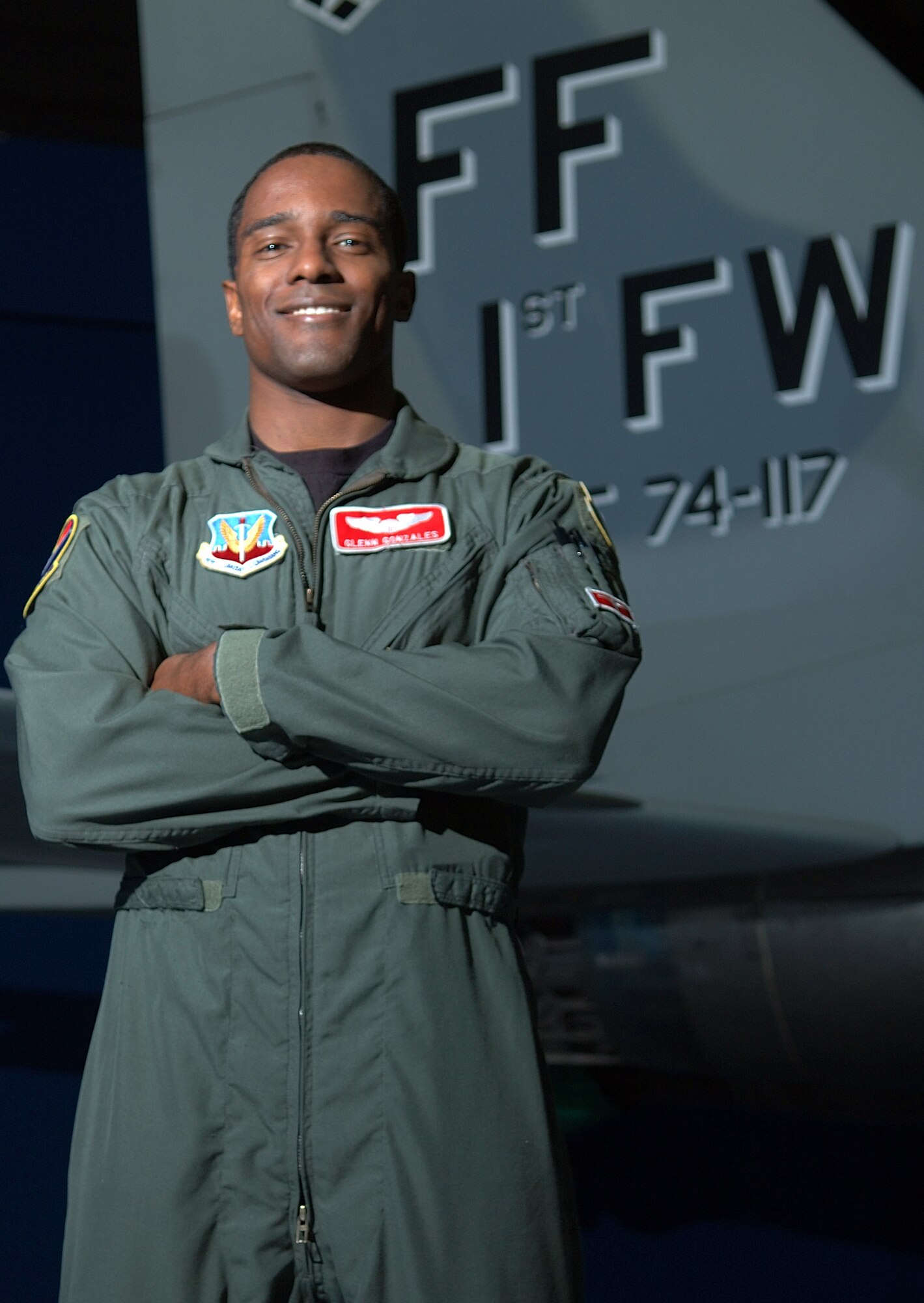 LANGLEY AIR FORCE BASE, Va. (AFPN) - Capt. Glenn Gonzales is one of the many applicants to apply for membership as a Tuskegee Airmen in the Hampton Roads area. He is a pilot for the 71st Fighter Squadron here. (U.S. Air Force photo by Senior Airman DeLicha Germany)