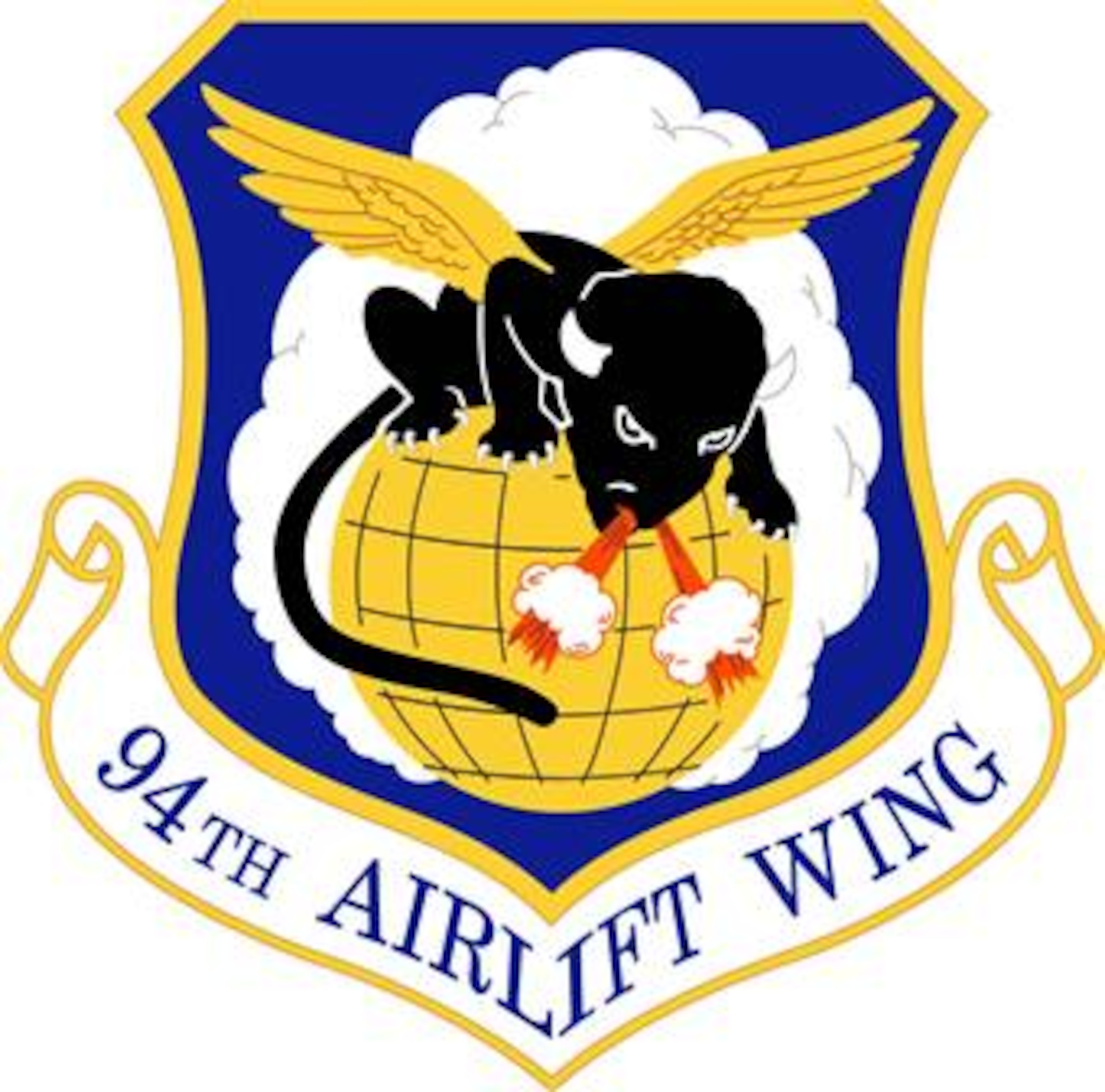 94th Airlift Wing unit shield