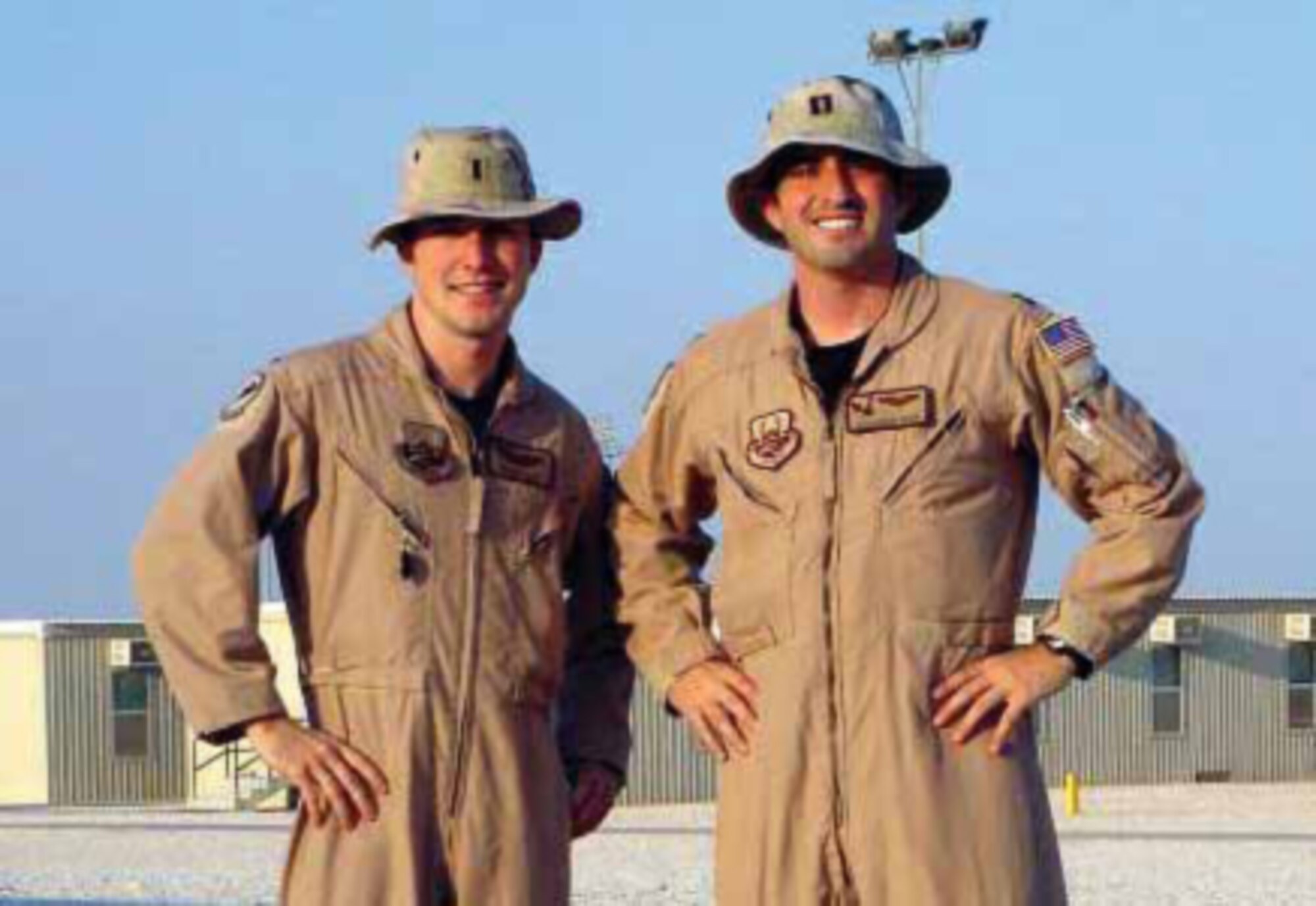 Capt. Jonathan Reed (right) got the chance to spend New Year’s Day with his
younger brother 1sat Lt. Ryan Reed while they were both deployed at different
locations in support of the Global War on Terror.