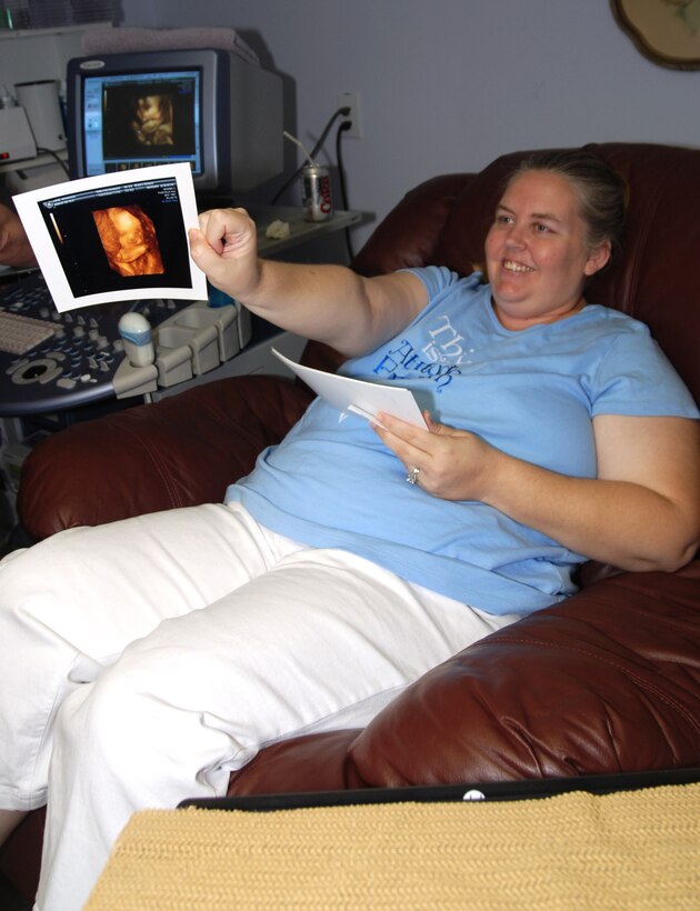 MARINE CORPS BASE CAMP LEJEUNE, N.C. -Shannon Ashe of Cherry Point, N.C., got to see her unborn baby boy via 4-Demensional ultrasound Friday.