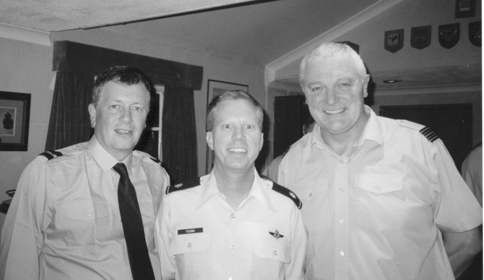 Lt. Col. Matt Young (middle) participated in the Foreign Officer Exchange Program in September. Lt. Col. Young spent two weeks in the United Kingdom sharing his experiences as an Air Force Reserve Command pilot and learning from his British counterparts.