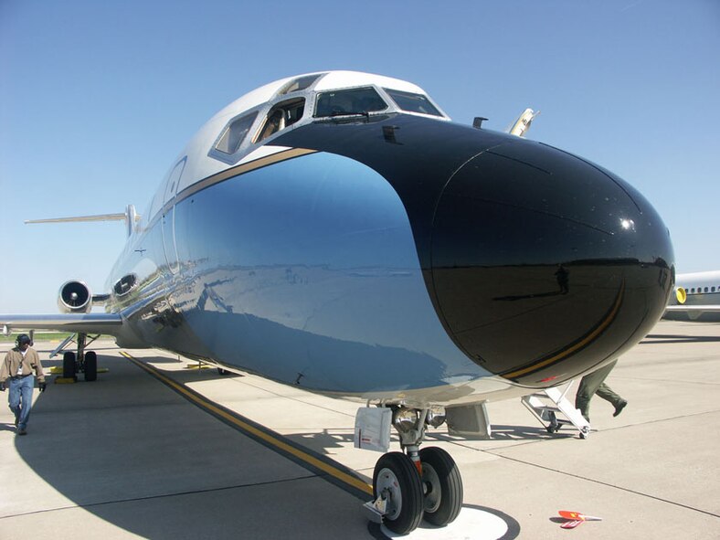 This is the nose of newest aircraft in the 932nd Airlift Wing inventory: the C-9C.