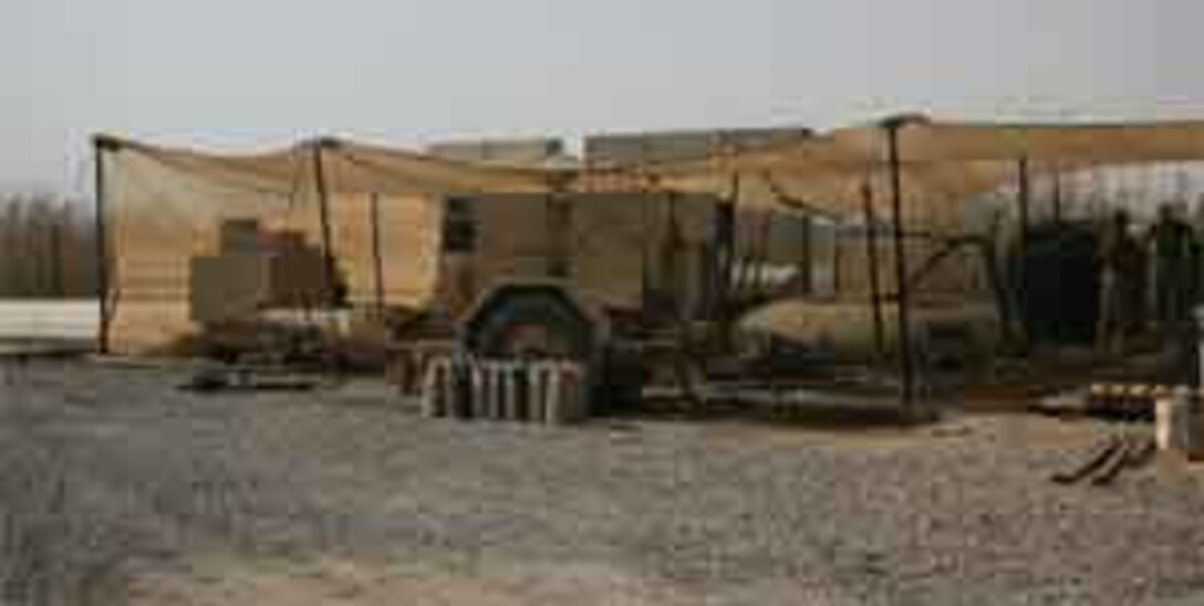 Three Marines at Blue Diamond, just outside of Ramadi, run a reverse osmosis water purification unit here, producing 15,000 to 18,000 gallons of cleaned, purified and chlorinated water every day for Iraqi Security Forces. Without the water, the ISF would be severely limited in their ability to prepare food, shower and otherwise survive as they conduct missions in the region.