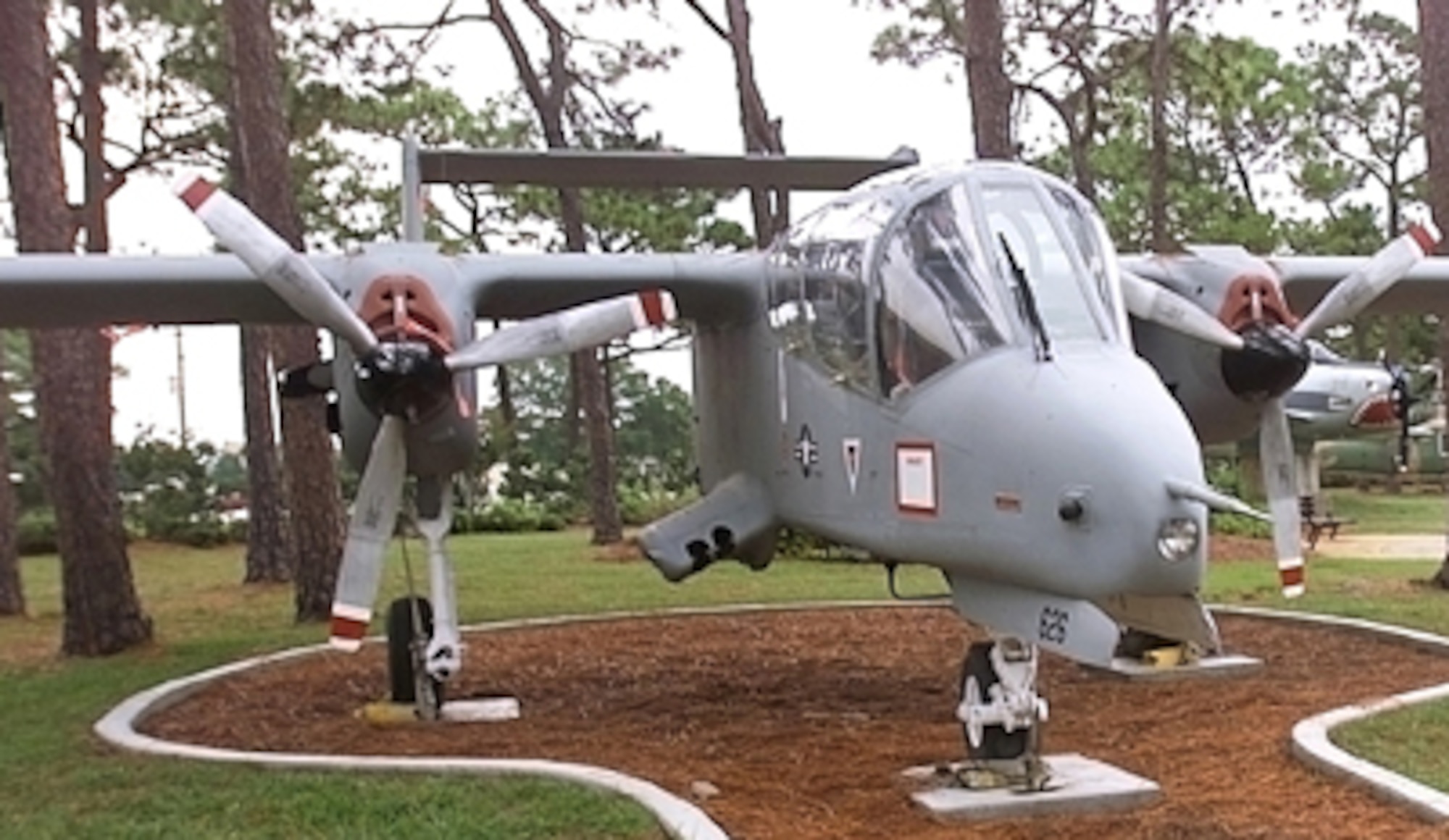 The OV-10A was a twin-turboprop short takeoff and landing aircraft conceived by the U.S. Marine Corps and developed under a U.S. Air Force, Navy and Marine Corps tri-service program. The first production OV-10A was ordered in 1966, and its initial flight took place in August 1967.