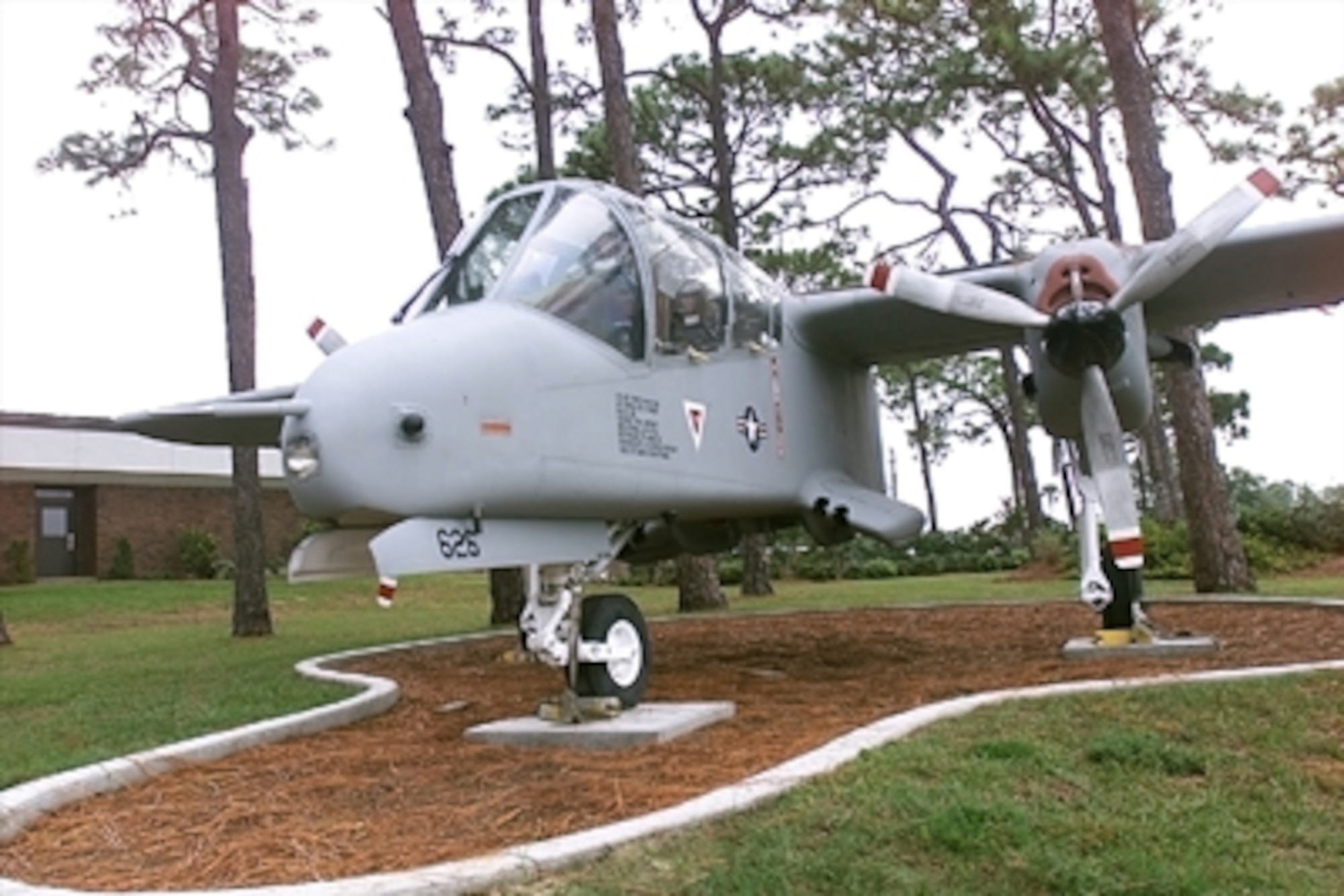 The OV-10A was a twin-turboprop short takeoff and landing aircraft conceived by the U.S. Marine Corps and developed under a U.S. Air Force, Navy and Marine Corps tri-service program. The first production OV-10A was ordered in 1966, and its initial flight took place in August 1967.
