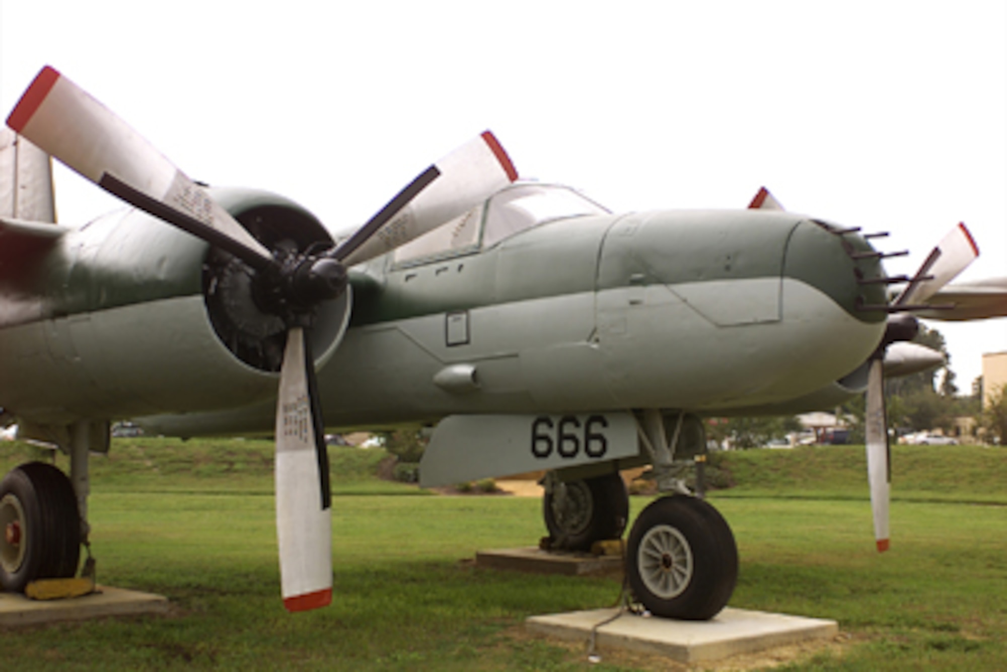 The Douglas XA-26 prototype first flew July 10, 1942, and the company began delivering the production model A-26B in August 1943. Douglas Invaders began arriving in England in September 1944 for assignment to the 9th Air Force and entered combat two months later on Nov. 19. Invaders appeared in the Pacific Theater in January 1945 and proved to be highly effective during the remaining months of the war. It proved to be one of the finest aircraft developed in World War II.