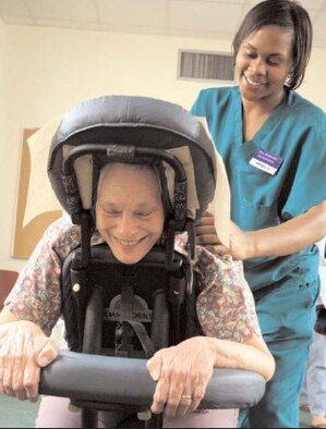 Marey Taylor receives a massage from Alesha McCants during the inaugural Ladies' Night Out . The relaxing treatments often left the ladies “massage drunk.”